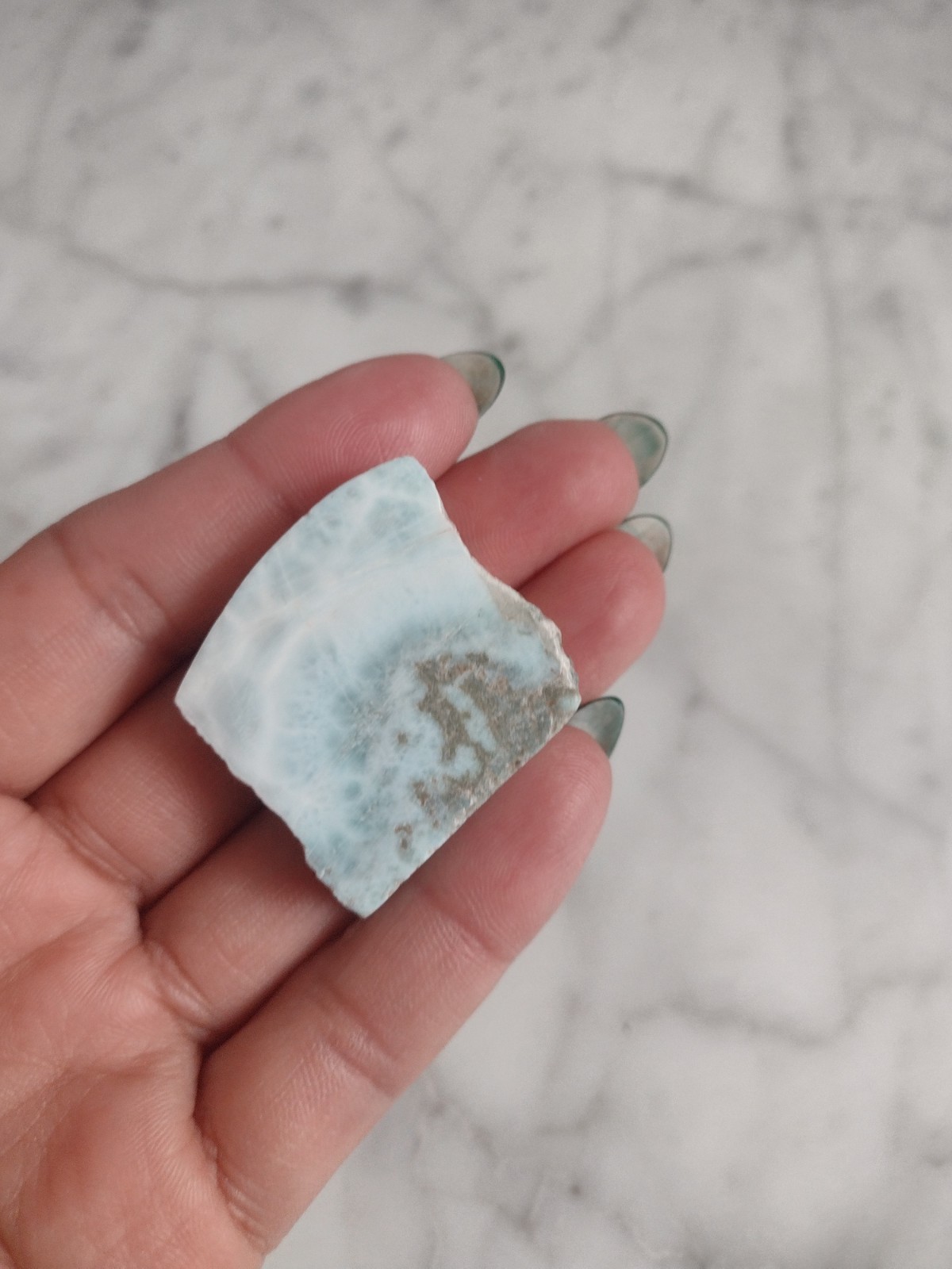 Dominican Republic LARIMAR Stone Specimen Crystal Polished Rare Stone L15