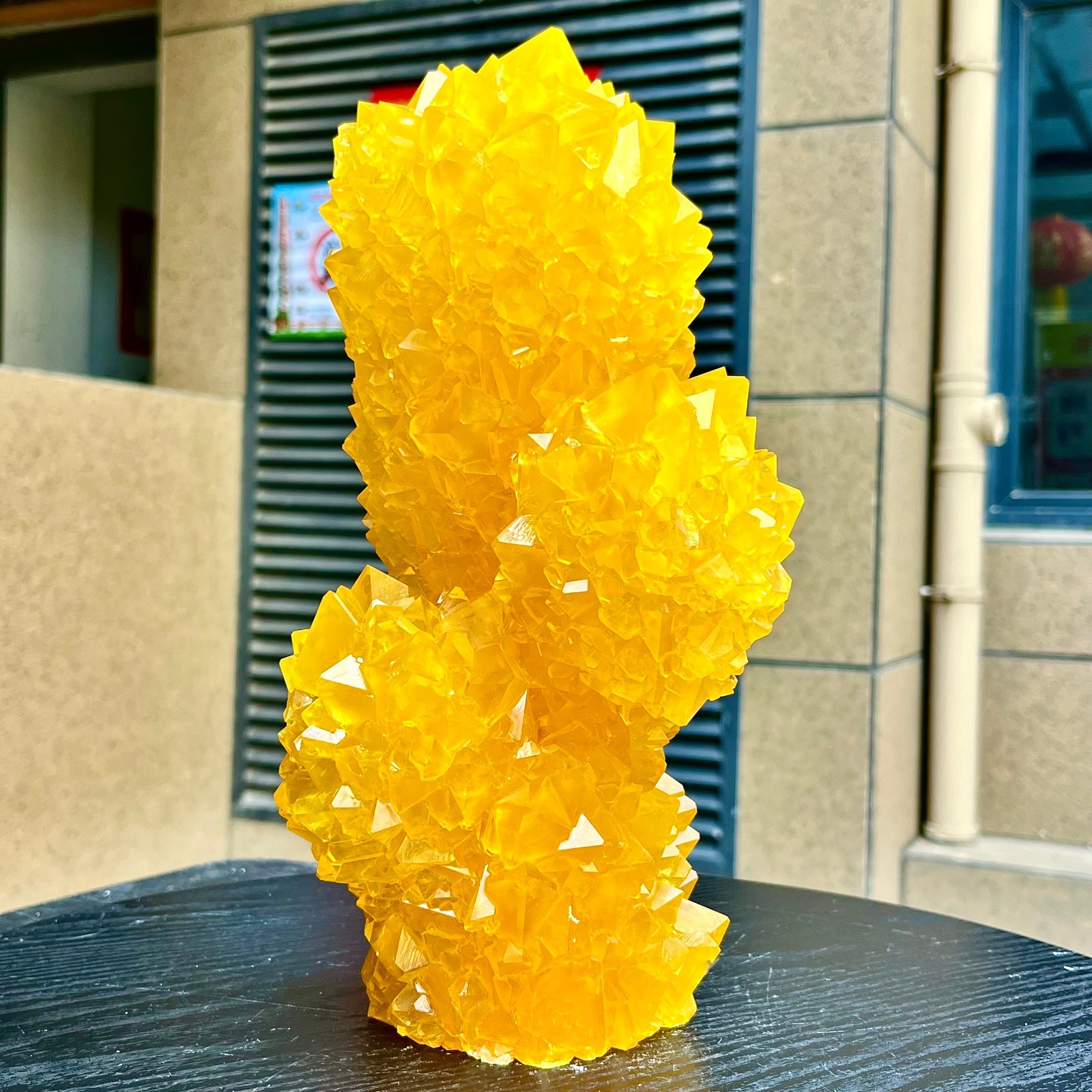 6.86LB Yellow Ghost Phantom Crystal Cluster Flower Raw Crystal Heal Quartz Decor