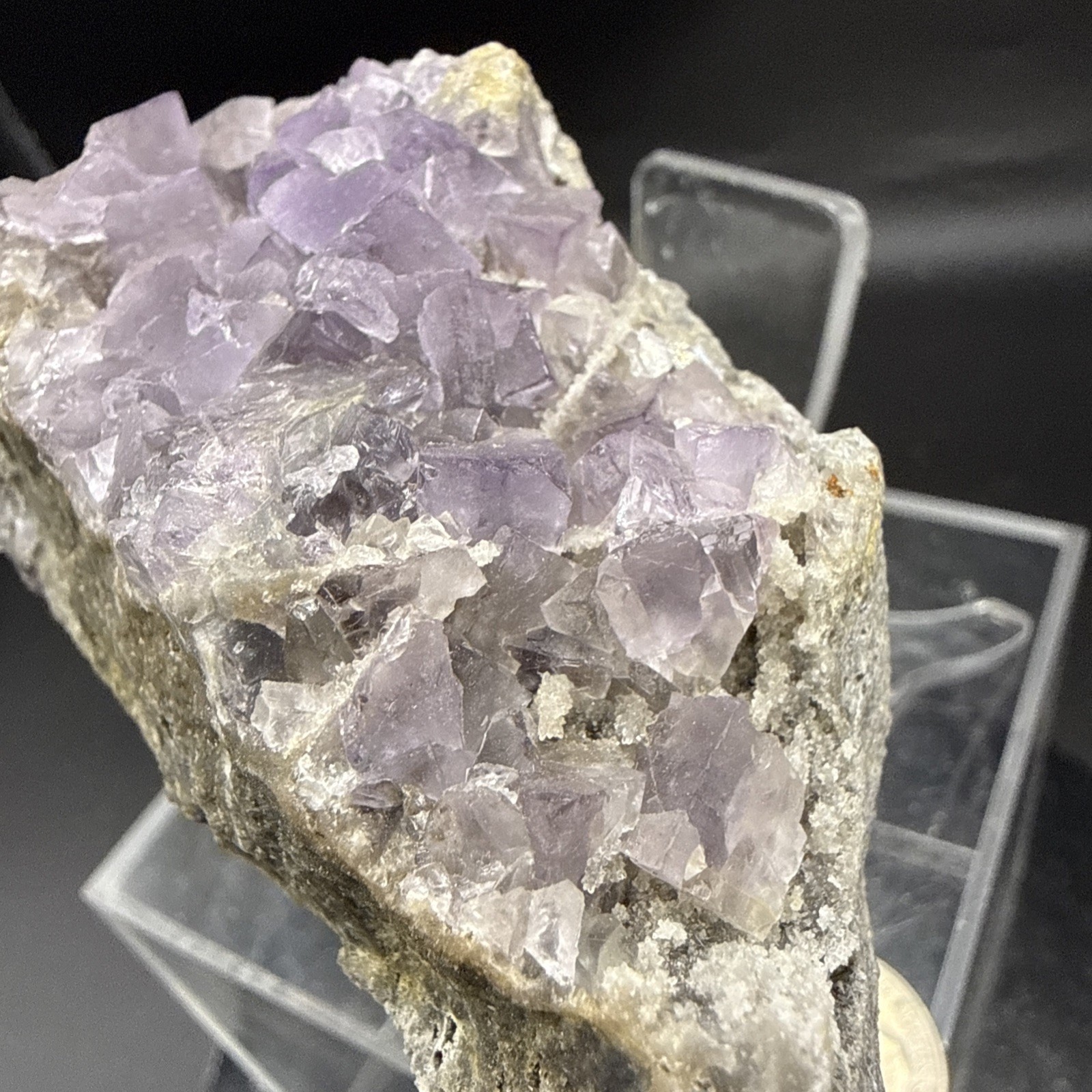 3/4Lb Natural Cubic Purple Fluorite On Matrix!👀Specimen,Collector,Minerals,UV!