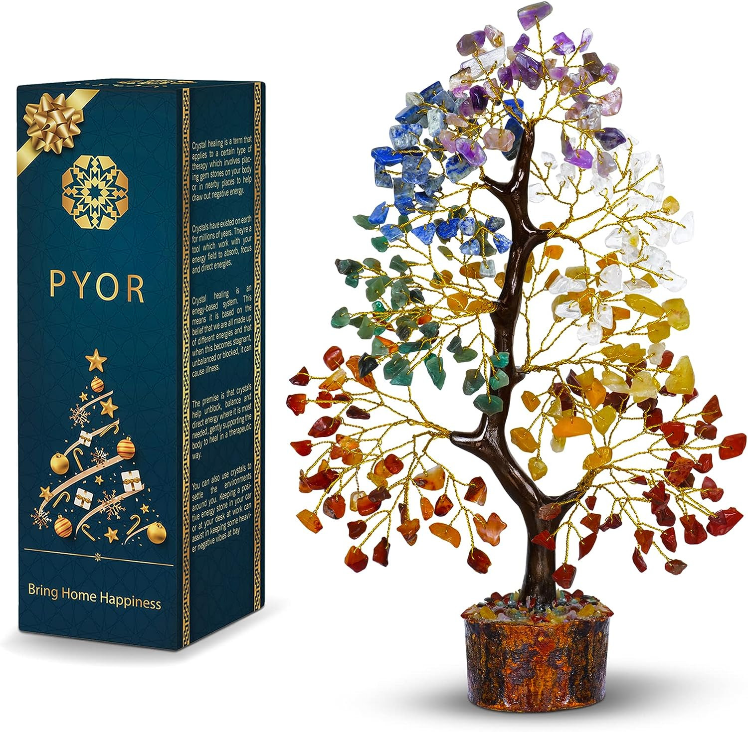7 Chakra Tree of Life Crystal Money Tree for Healing, Home Decor, Gift for Women