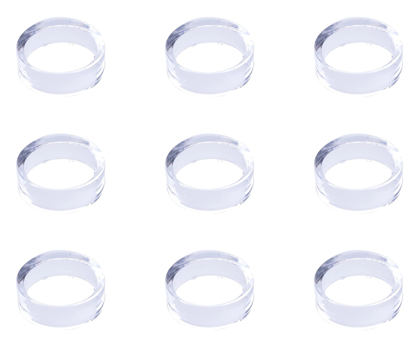 9Pcs Display Stands Acrylic Clear Medium Round Baseball Ring Stands Easel Holder