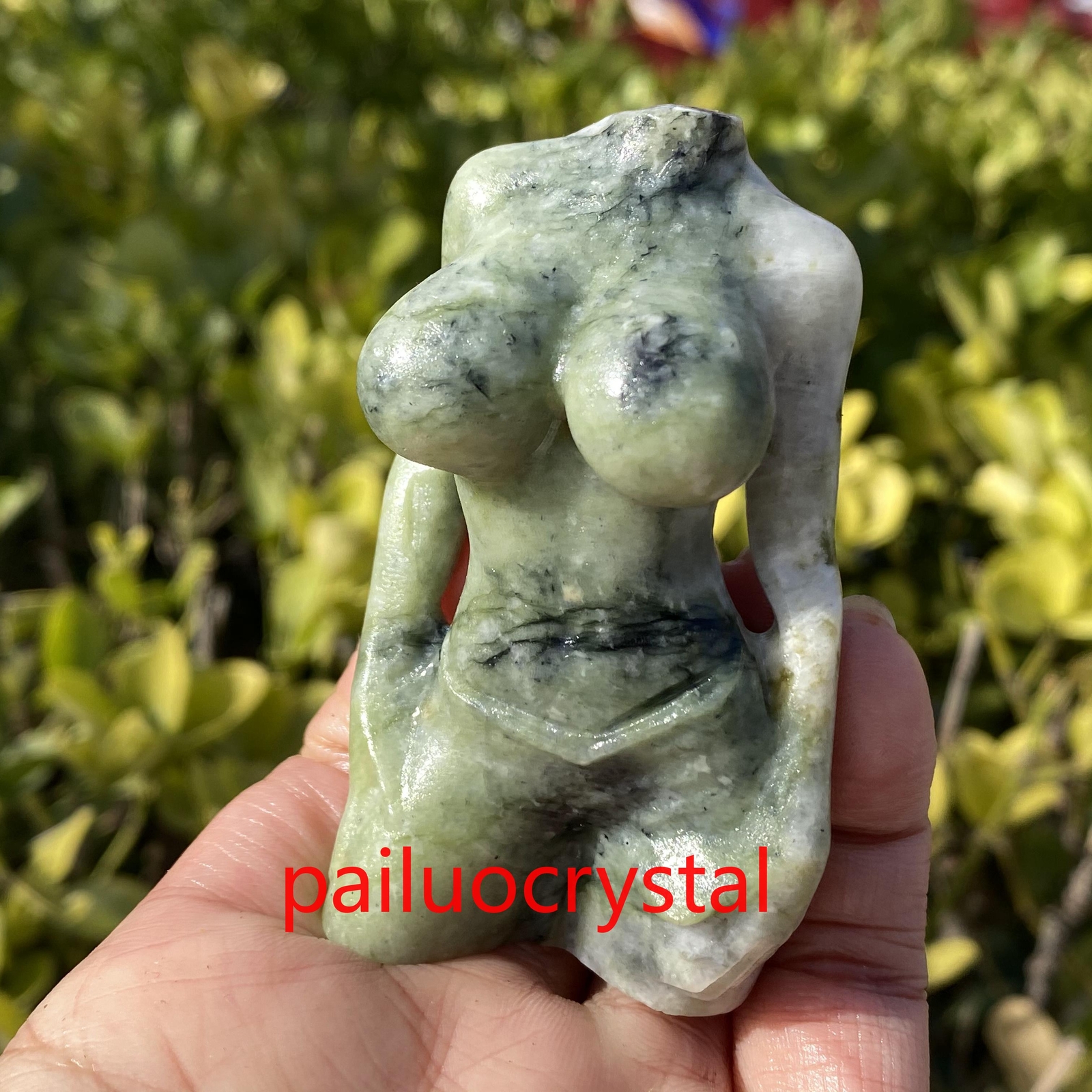 1pc Natural Lushan jade Woman Model Quartz Crystal goddess skull Figurines 2.8″