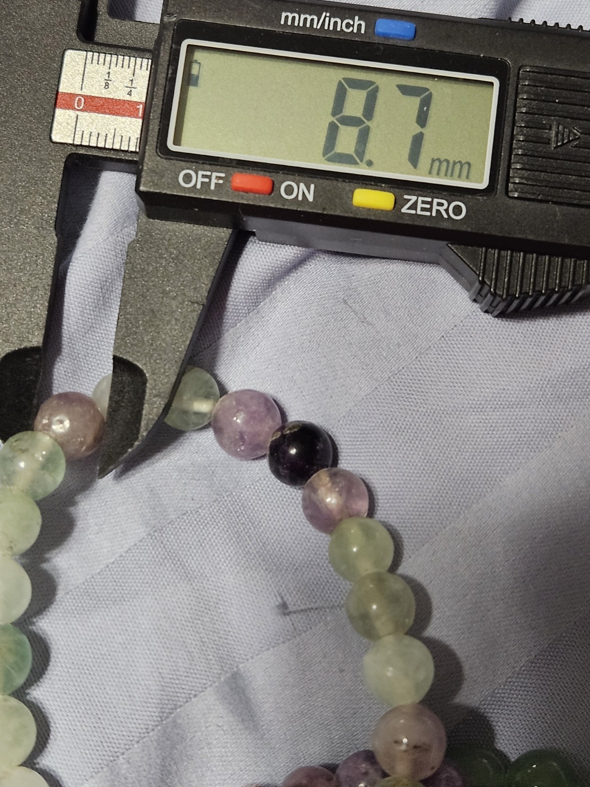 3 Crystal Bracelets Lepidolite, Green Aventurine, Rainbow Fluorite