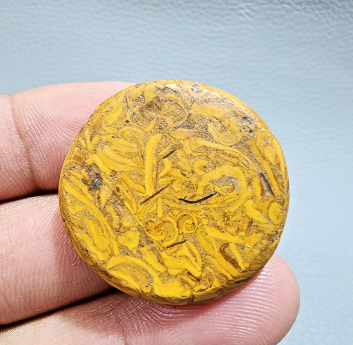59 Crt Ultimate Rare Mariyam Jasper Designer Round Shape Loose Gemstone Cabochon