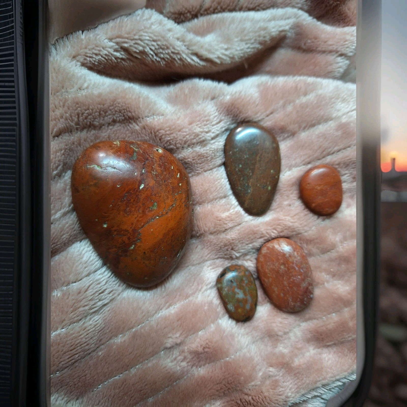 Vtg. 5 Stones~Jaspers? Very Lightly Polished~See Pics For More Info~Read~ #1834
