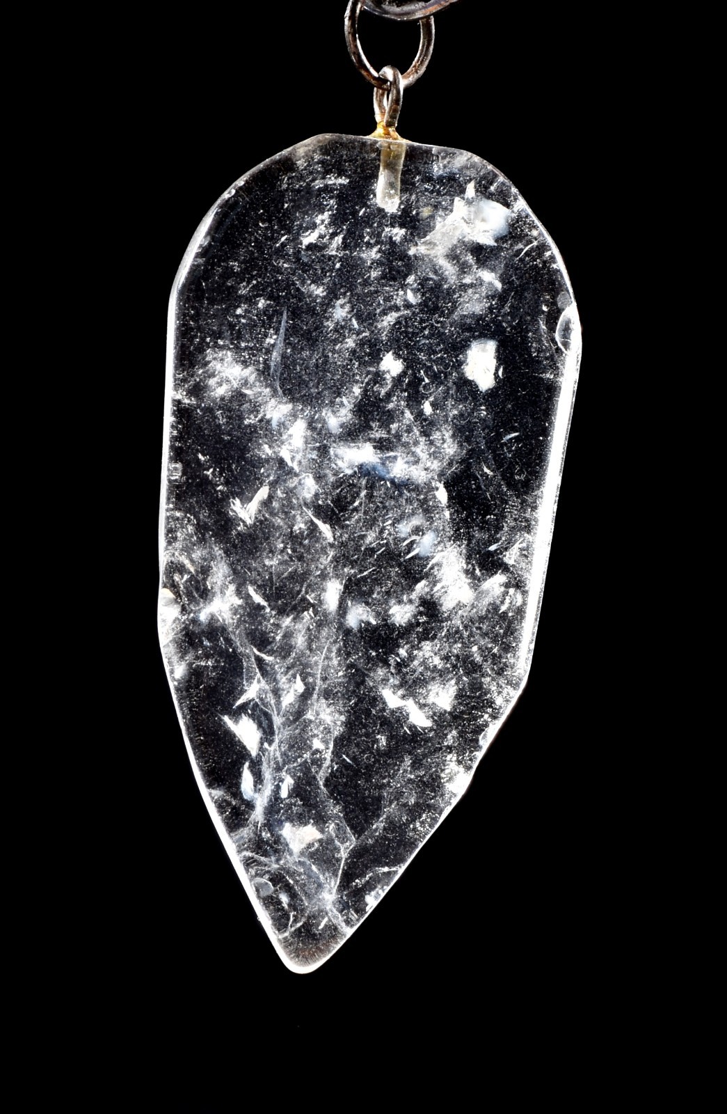 Satyaloka region quartz flat rainbow pendant synergy 12 crystal #1020