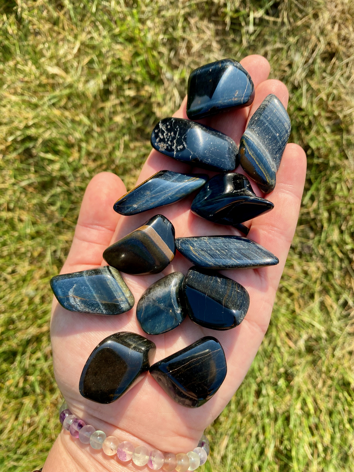 Blue Tigers Eye Tumbled Stone – Polished Blue Tigers Eye Crystal