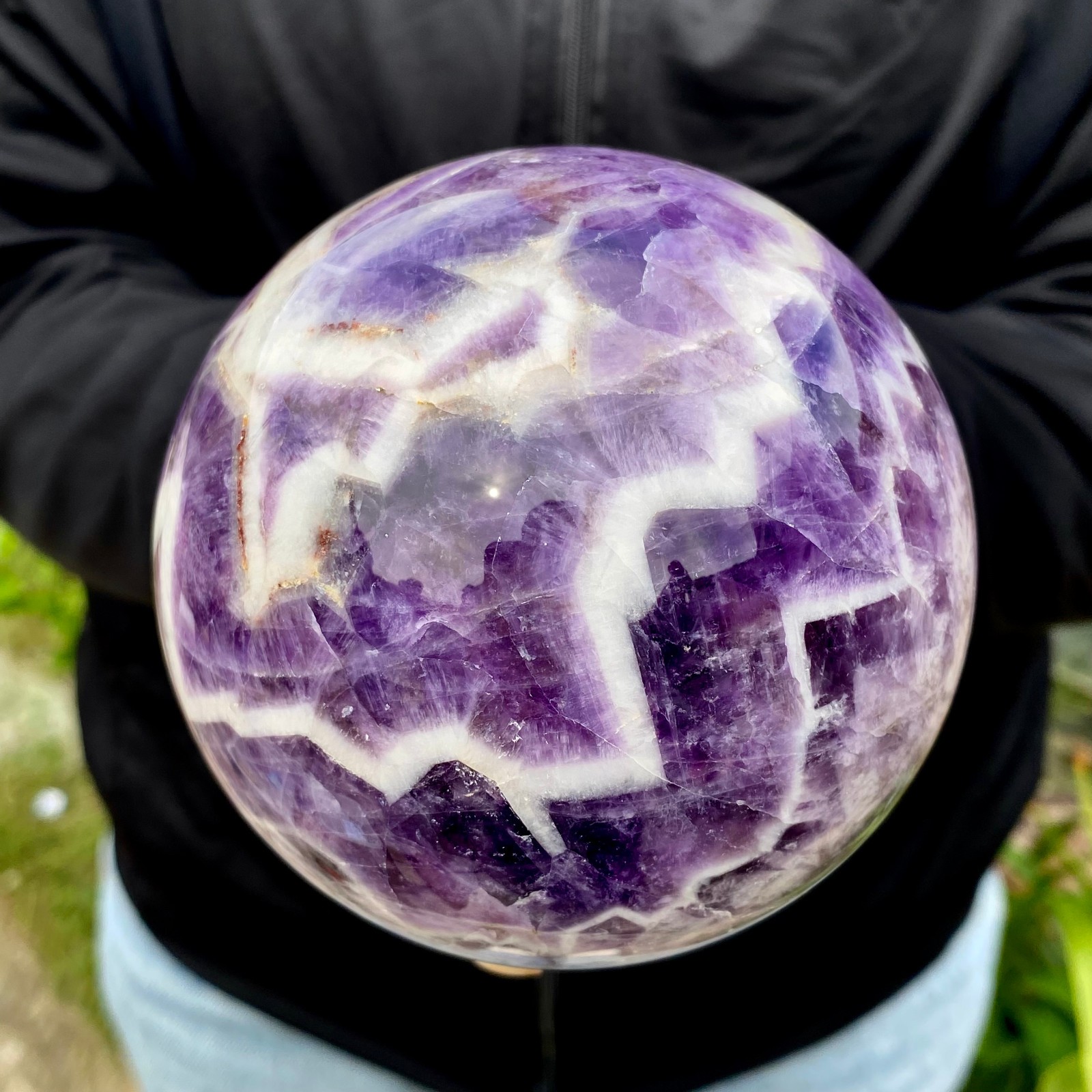 3.32LB Natural Dreamy Amethyst ball Quartz crystal Sphere Crystal Reiki