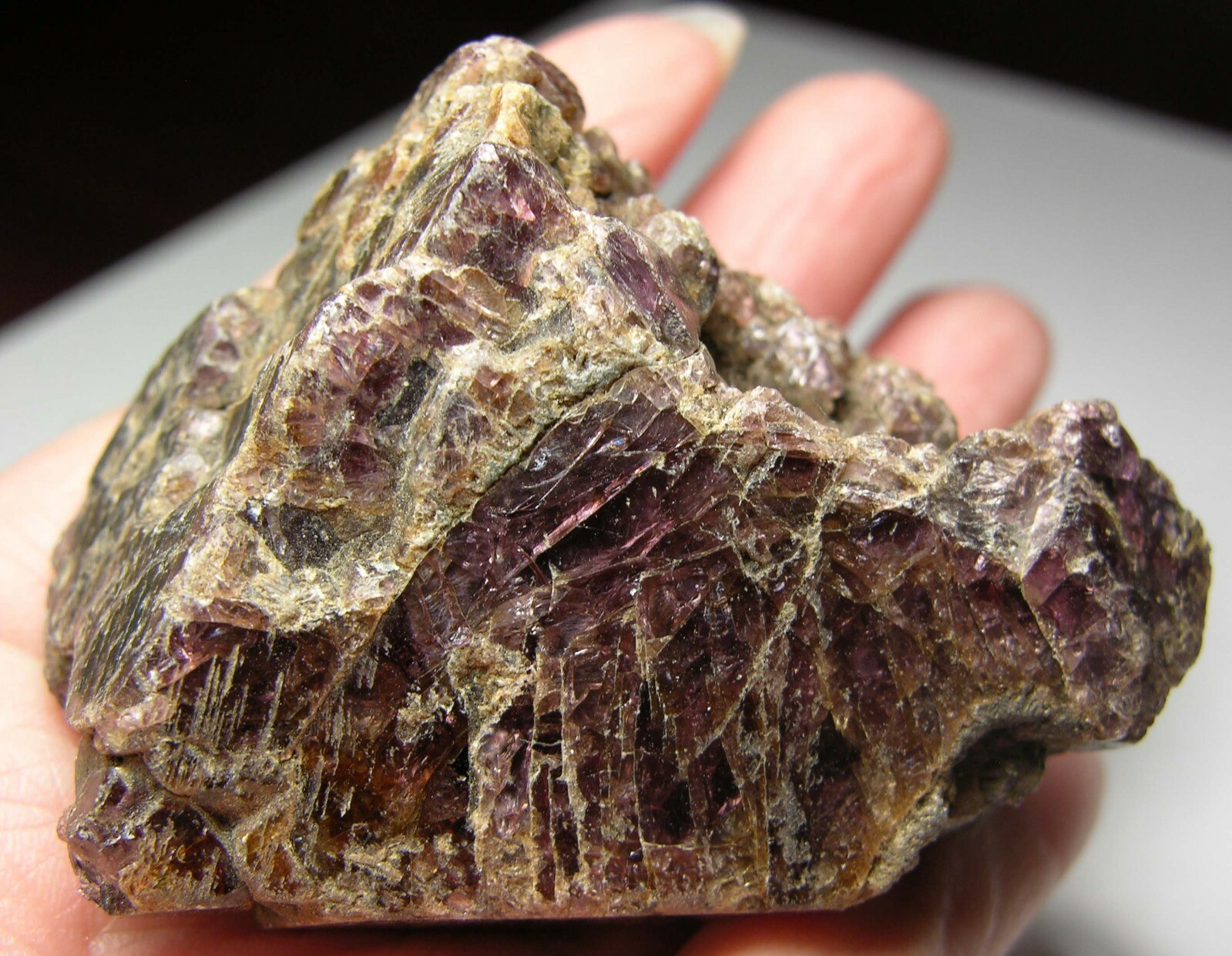 #5 Vietnam 135.25g Natural Octagonal Maroon Spinel Crystal Specimen 4.75oz 65mm
