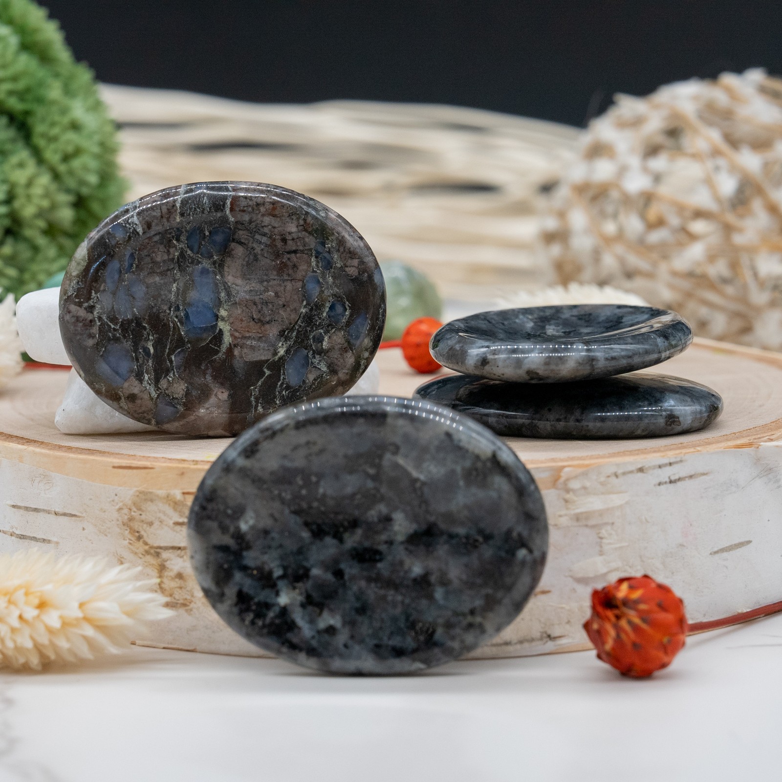 Natural Crystal Pocket Worry Stone Relaxation Calming Stress Relief Yoga Gift