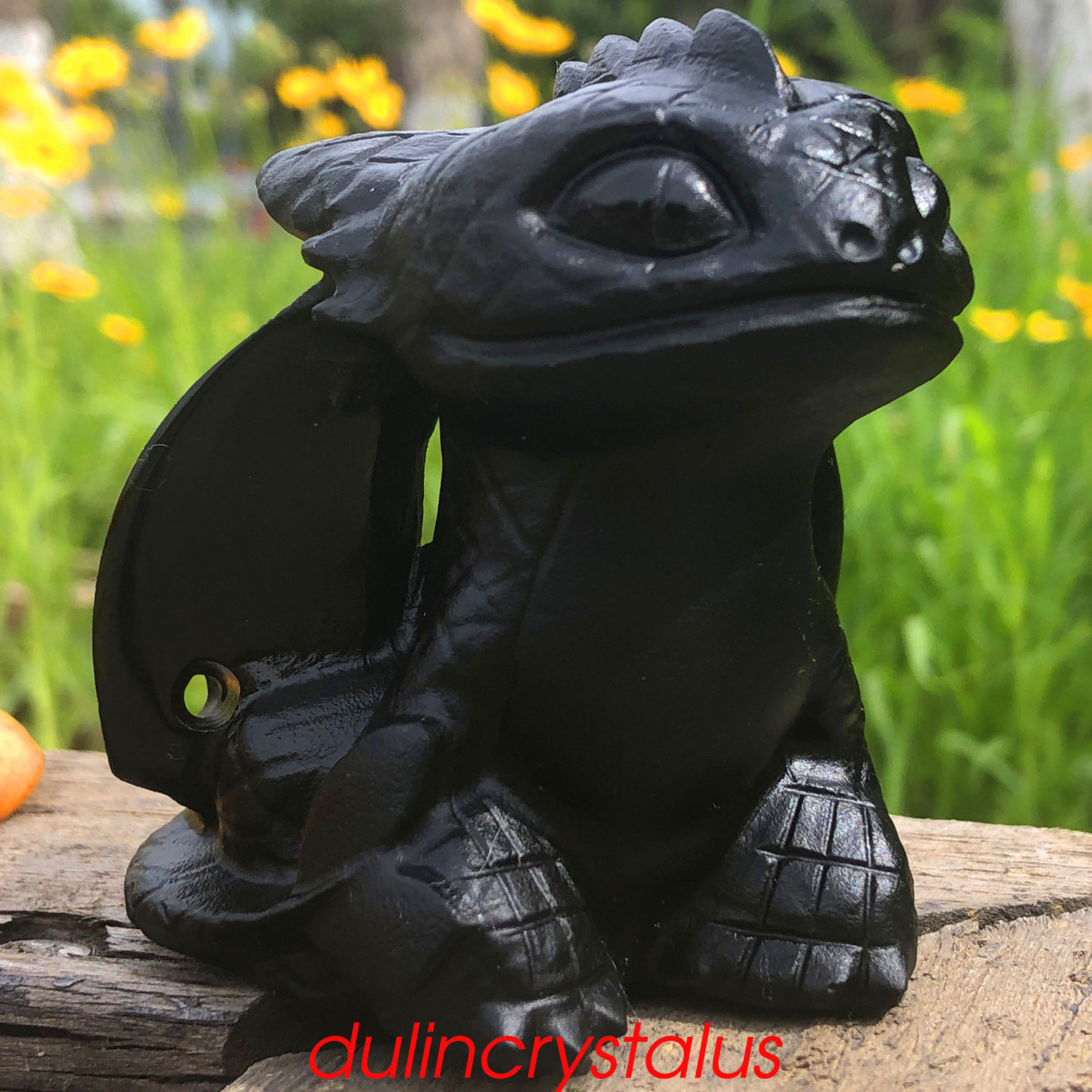 Carved Fly Dragon Skull Realistic Quartz Crystal Decoration Reiki Healing TOP!