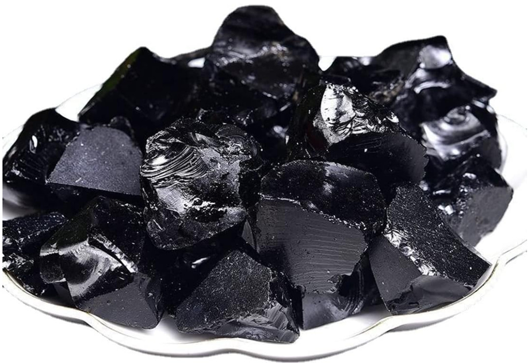 Black Obsidian Raw Crystal Large 1.25-2in Natural Rough Healing Stone Reiki