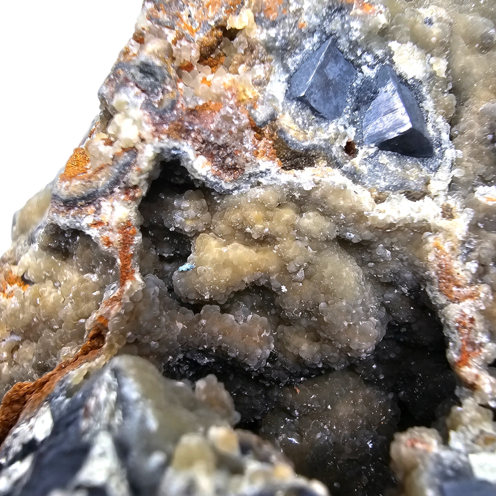2.1 Lbs Smithsonite Mineral Specimen with Pyrite – 962 g 9x6x8 cm Ojuela Mine