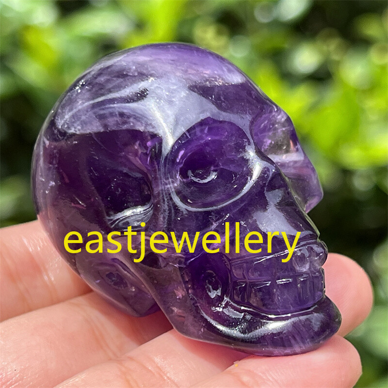 2″ A++ Natural Dreamy Amethyst skull Quartz Crystal Skull Healing Random 1PC