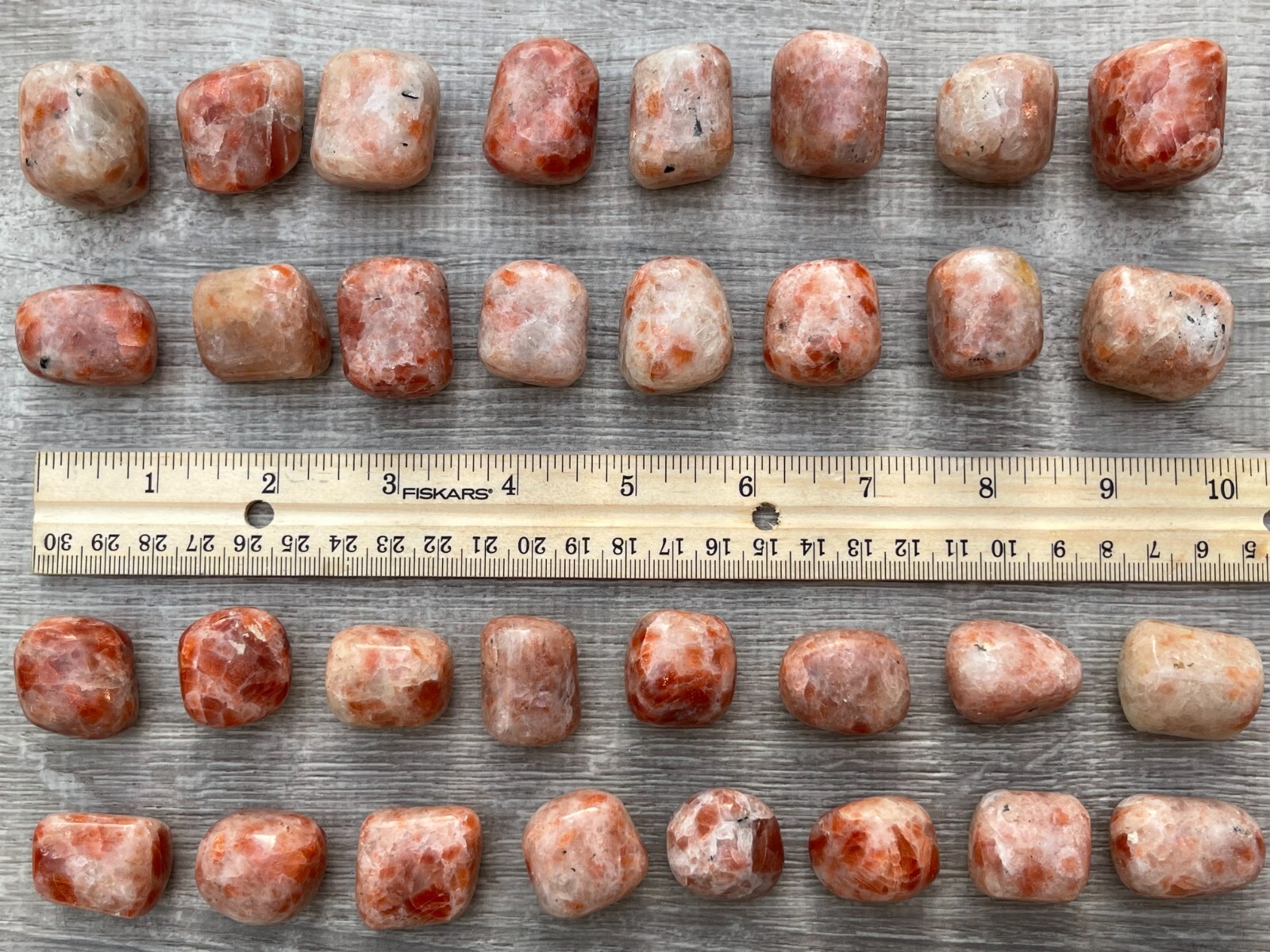 Grade A++ Sunstone Tumbled Stone, 1-1.25″ Tumbled Sunstone, Wholesale Bulk Lot