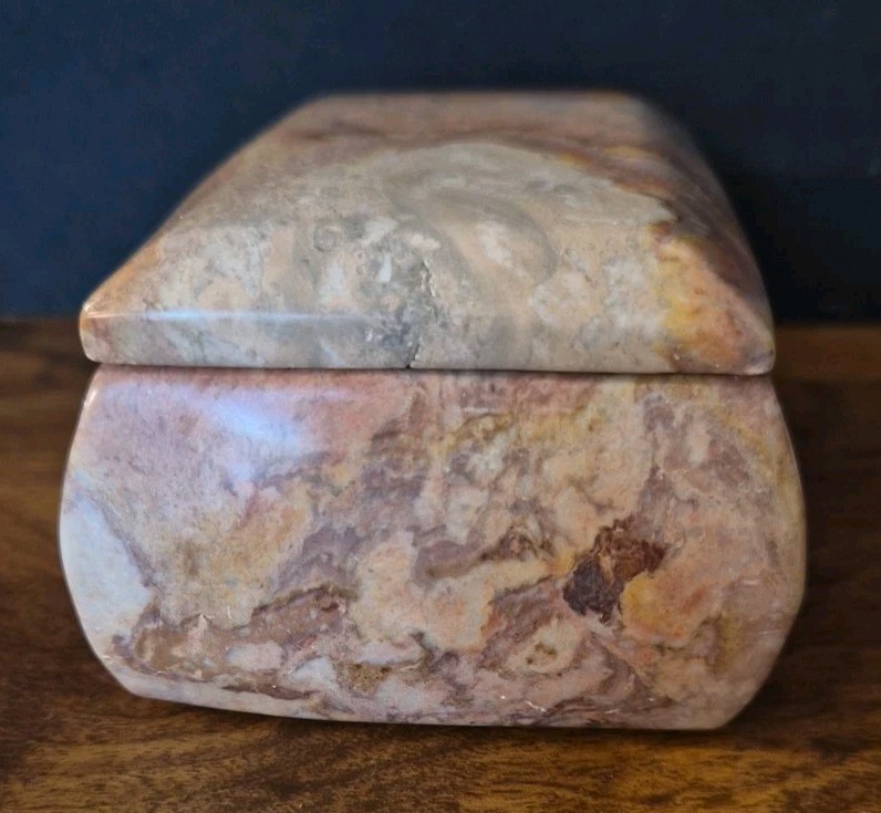 Denton Mine Fluorite Rectangular Carved Box 1.2 pounds Multi Colored Fluorite