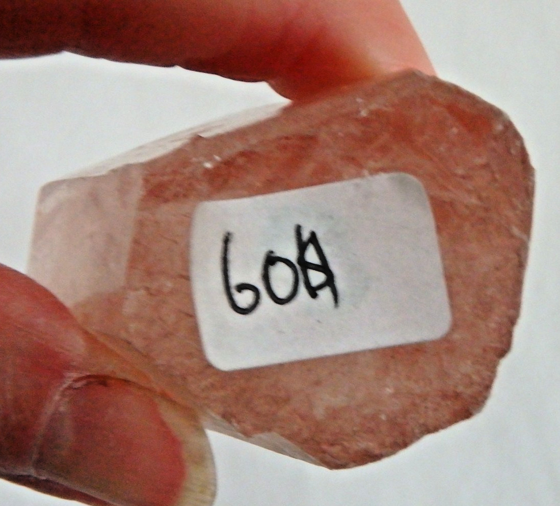 Pretty Crystal Pink Quartz Twin Point Lemurian $60 💗88.3 grams