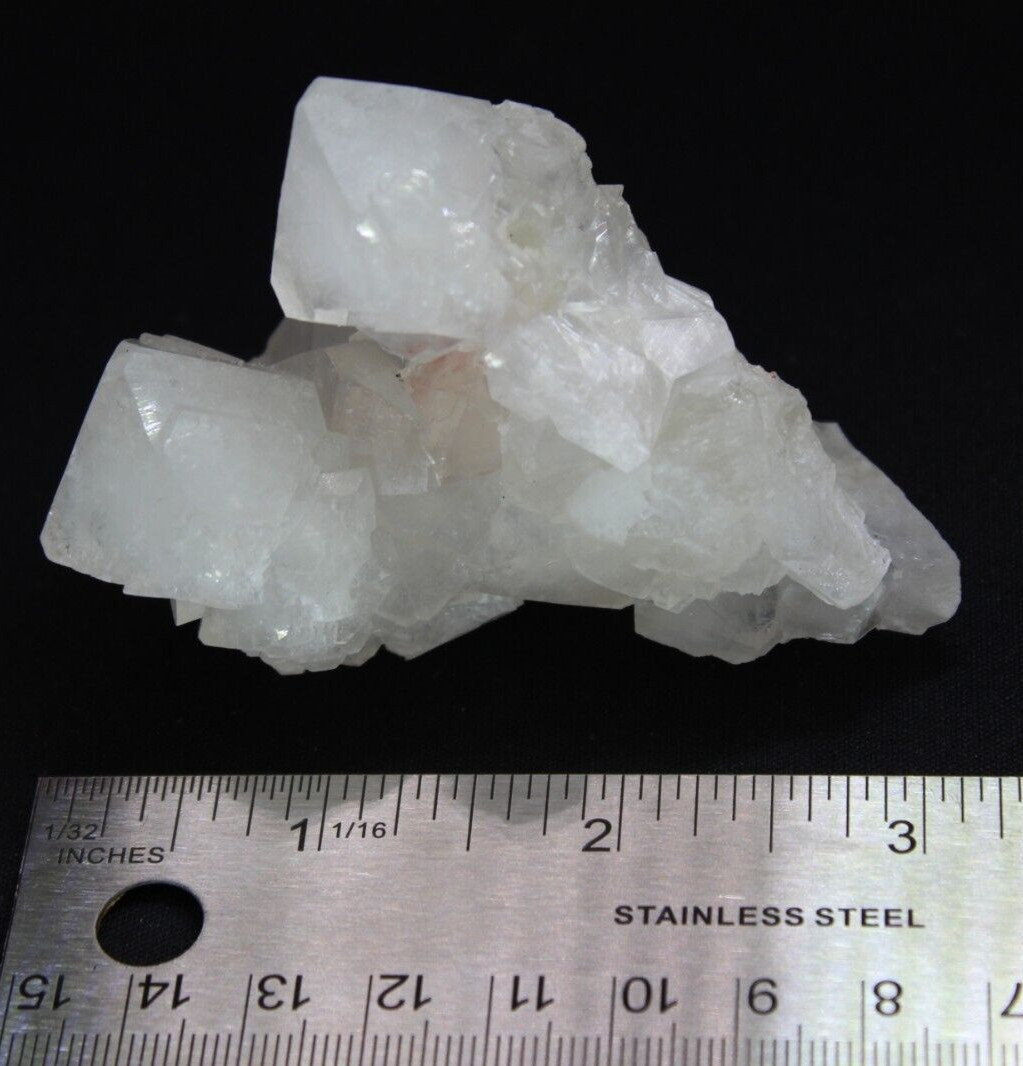 Clear Apophyllite Cluster on Chalcedony Matrix Crystal Rock Raw Mineral 110g