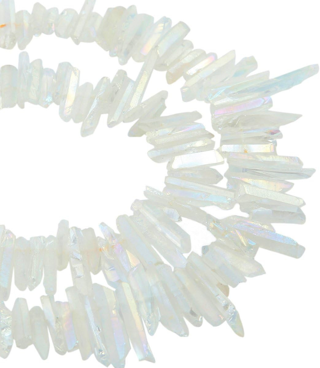 Angel Aura Quartz Titanium Coated Crystal Points Quartz Rough Sticks Spikes Poin