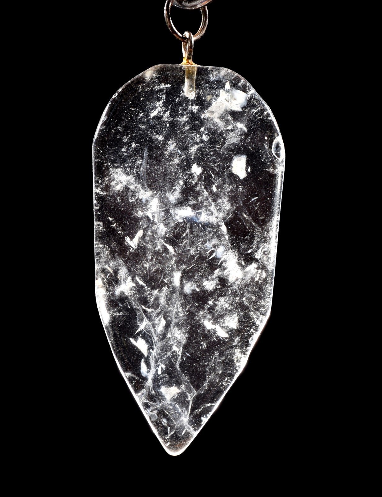 Satyaloka region quartz flat rainbow pendant synergy 12 crystal #1020