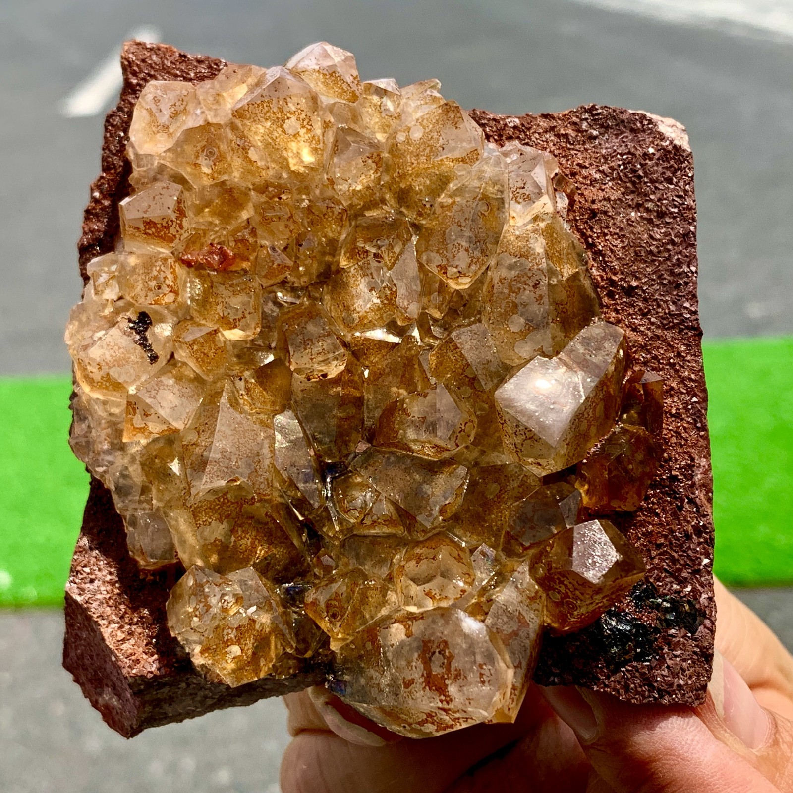 370G Natural beautiful Benz Calcite textured top crystal mineral Specimen
