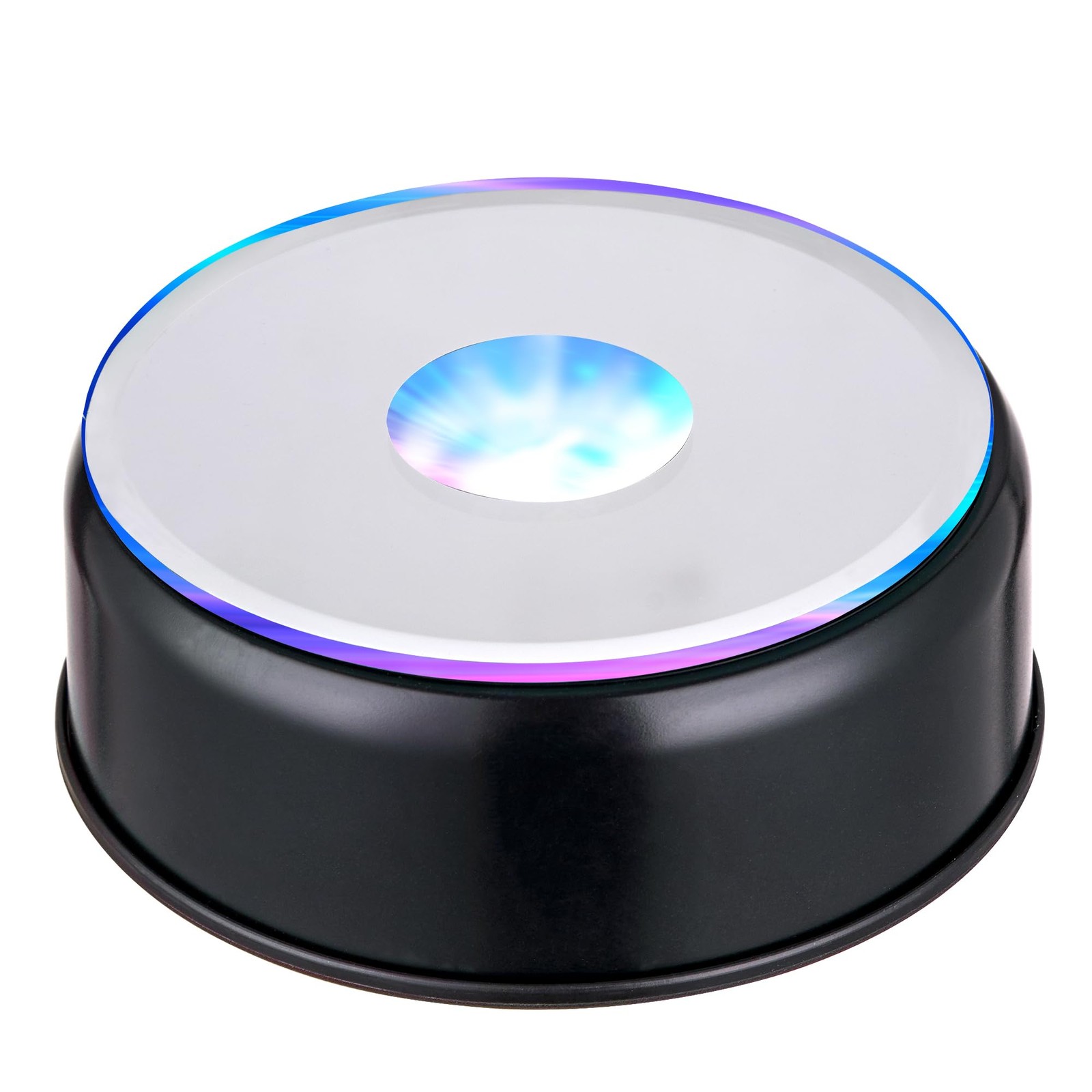Rotating LED Display Base Colorful Light Crystal Display Base Stand,Lighted U…
