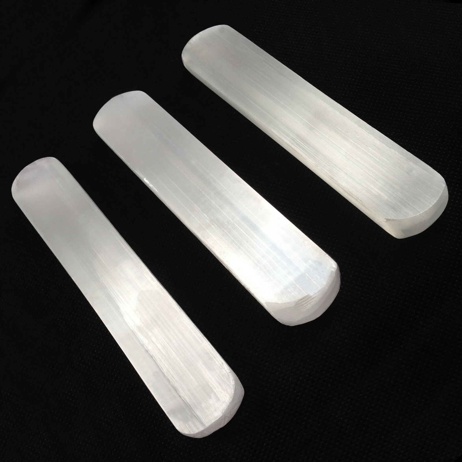 XL Polished Selenite “Charging” Plate ” Flat Natural Wand Crystal Display Plate