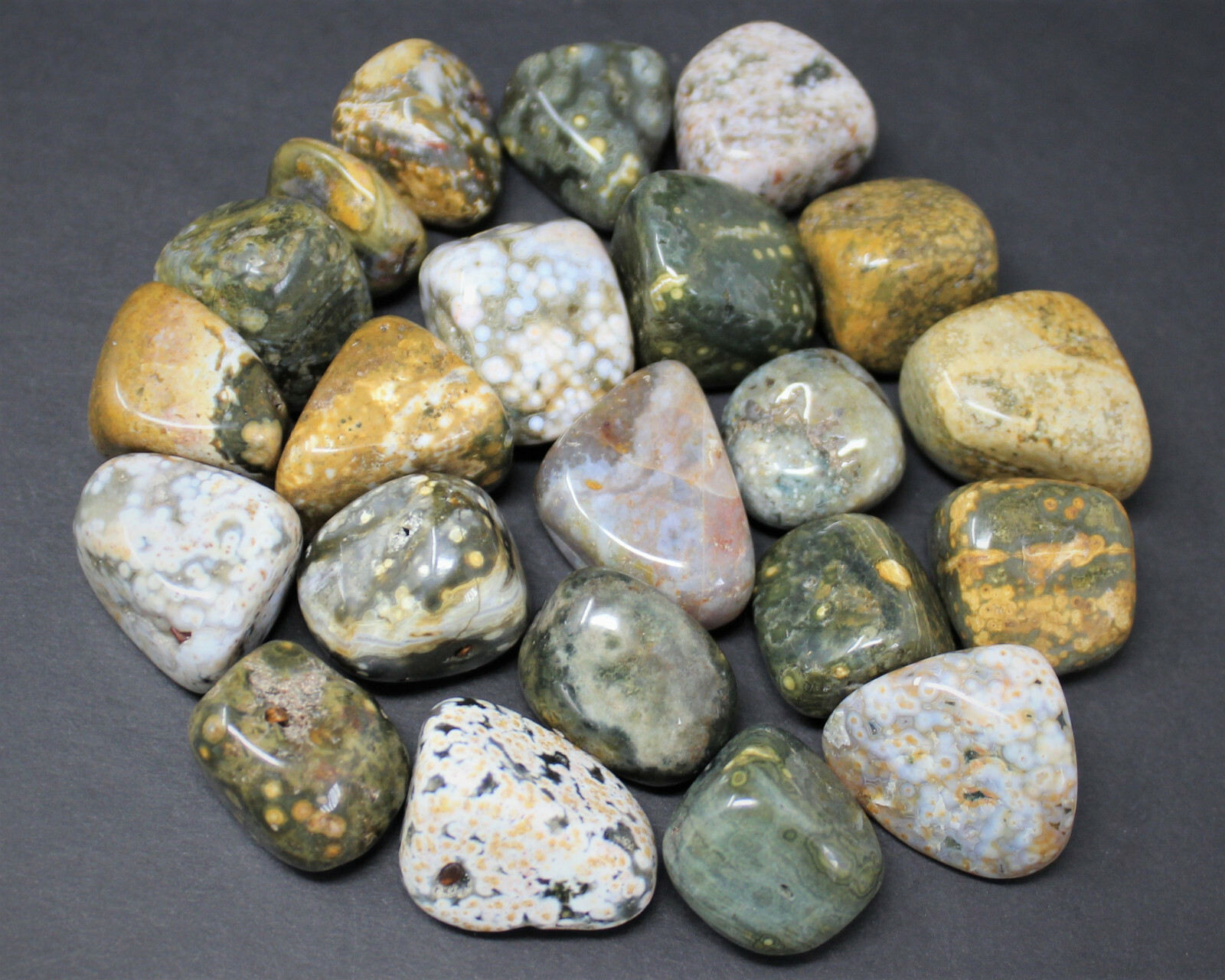 Sea Jasper Tumbled Stones: 10 Piece Lot (Crystal Healing)