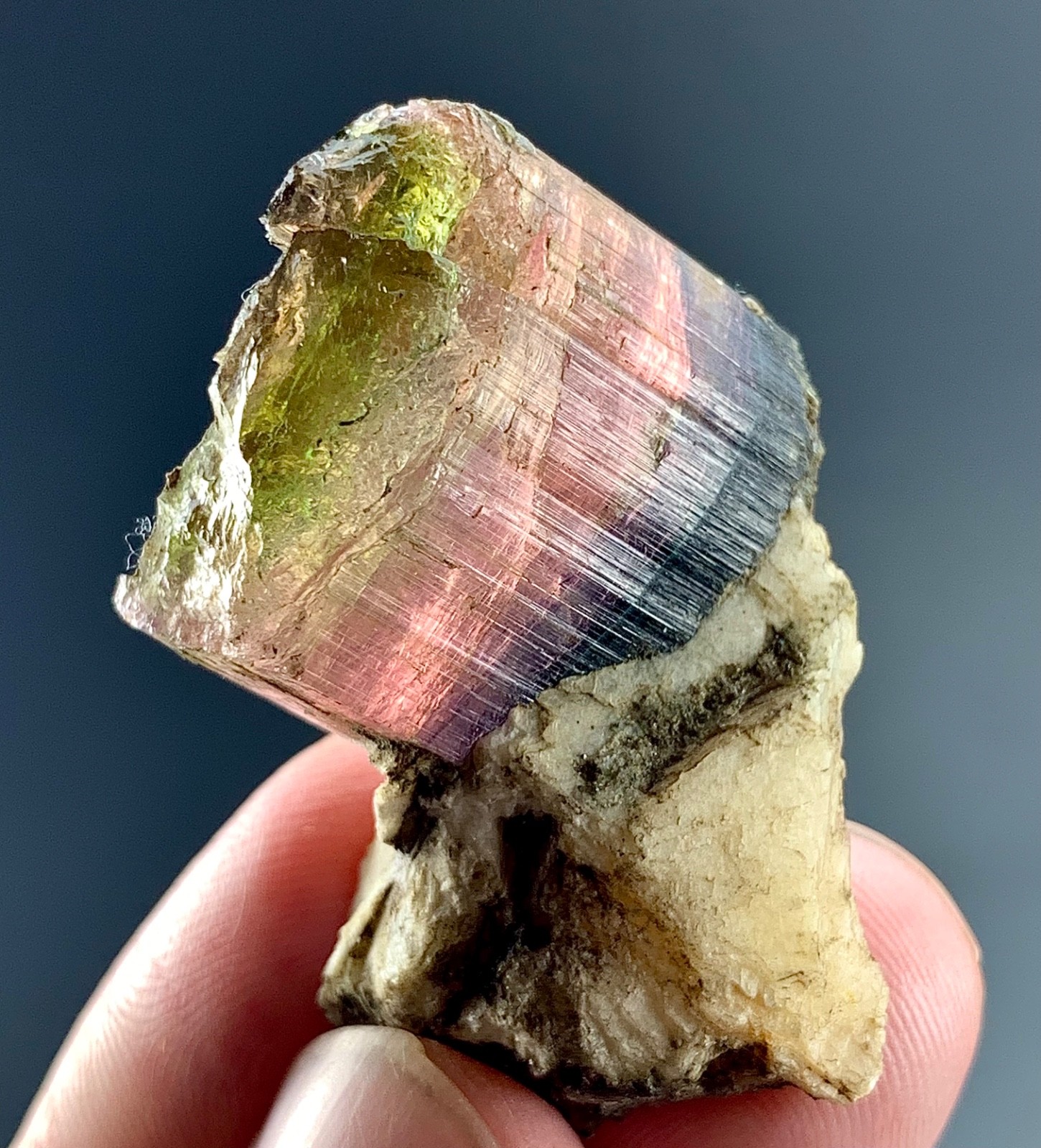 Natural Multicolor Tourmaline Crystal specimen from Afghanistan | 58 CTs