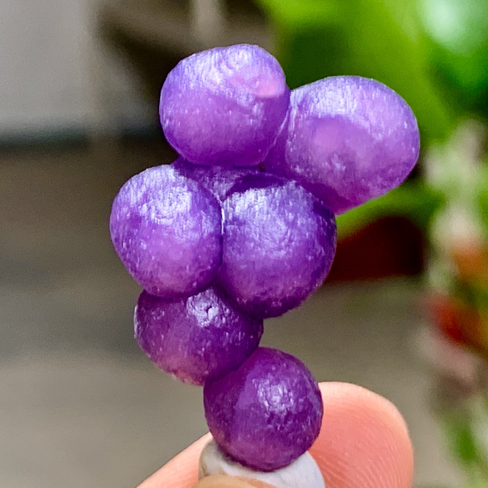5G Natural purple grape agate quartz crystal granular mineral specimen