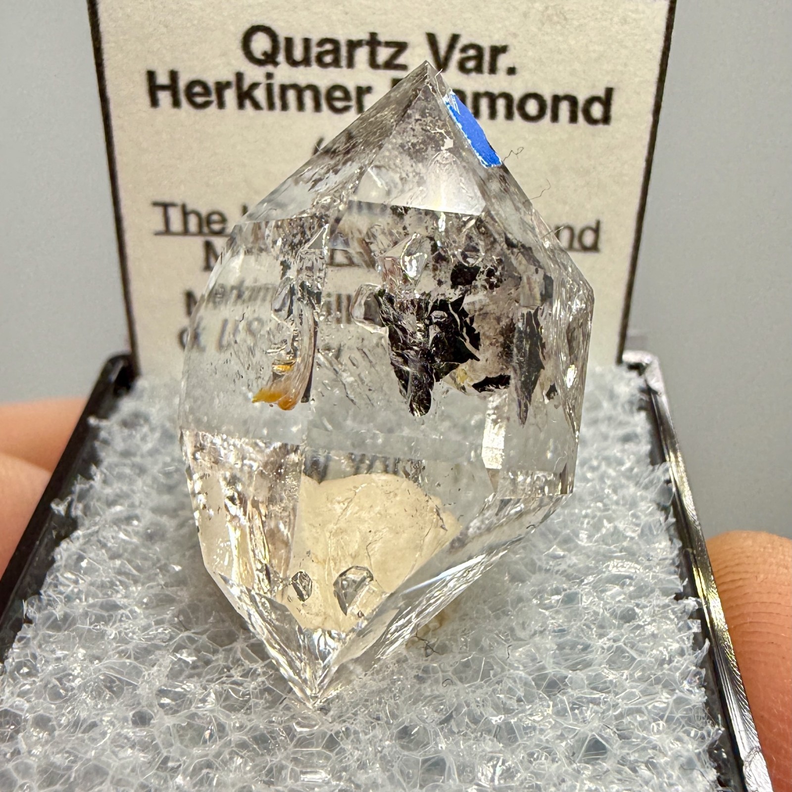 8.63 g Enhydro Herkimer Diamond Gem w/ Moving Gas Bubble, A-Grade Clarity