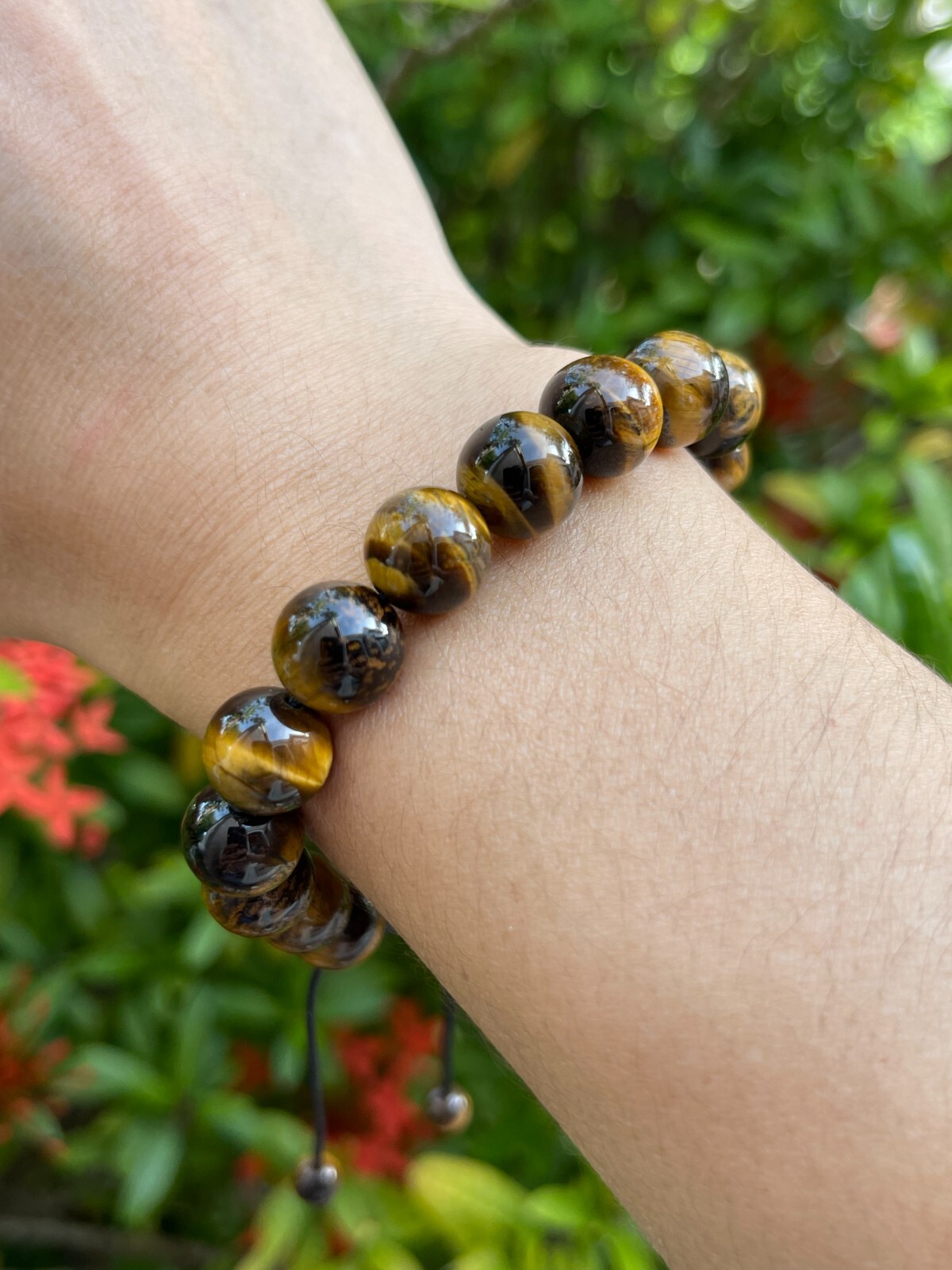 Grade A++Tiger Eye Crystal Adjustable Bead Bracelet 10mm,Genuine Bracelet