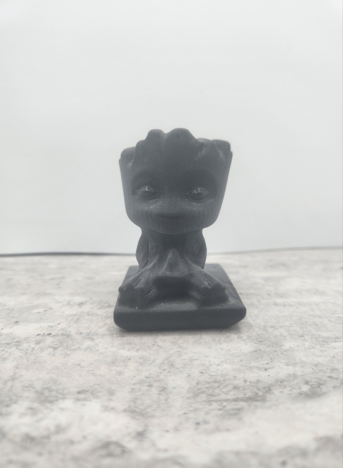 Baby Groot Guardians of the Galaxy Super Heroes Black Obsidian Crystal Carving