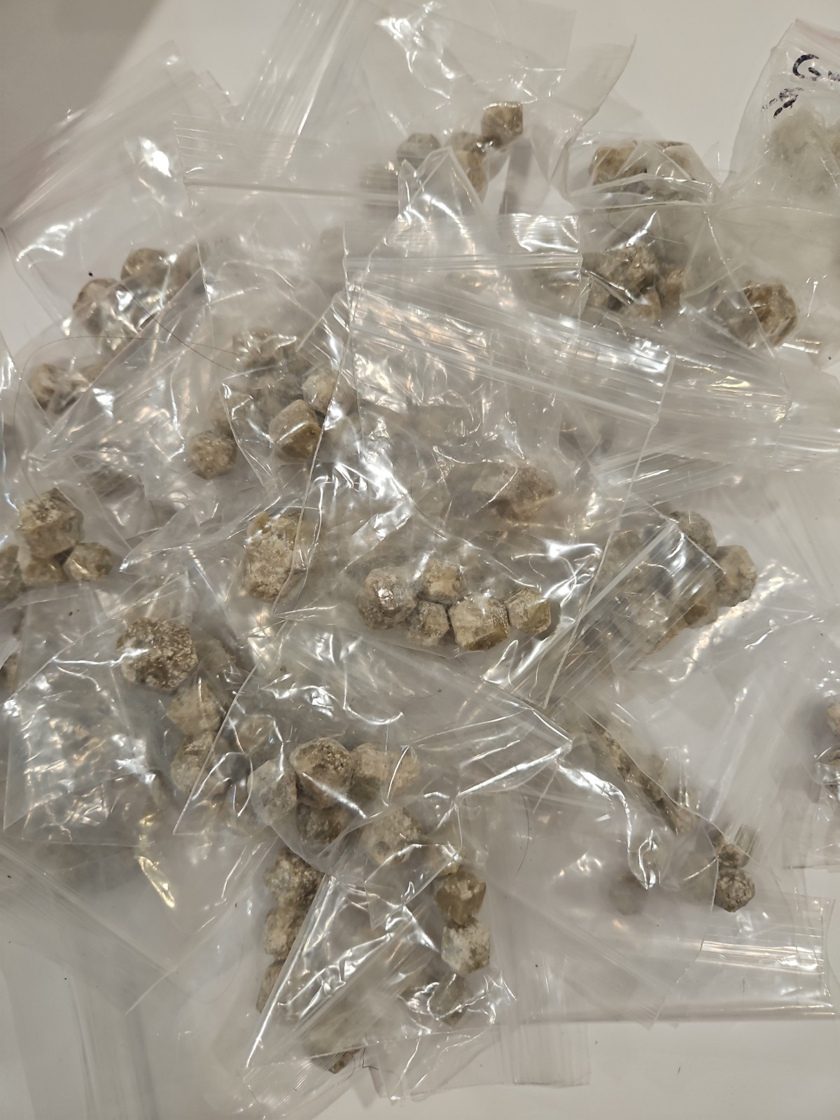 900 Grams Rough Green GARNET CRYSTALS LOT 41 Individual Bags