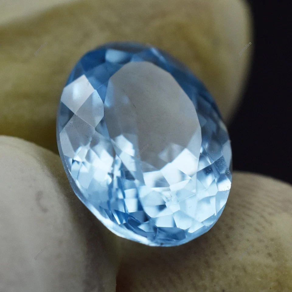 Certified Rare Santa Maria Blue Aquamarine 7.4Ct Oval Loose Gemstone 12x9x7 mm