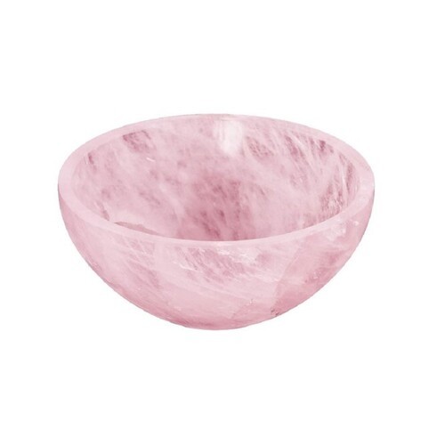 Rose Quartz Bowl Crystal Bowl Hand Carved Bowl Gemstone Healing Bowl 3 Inches