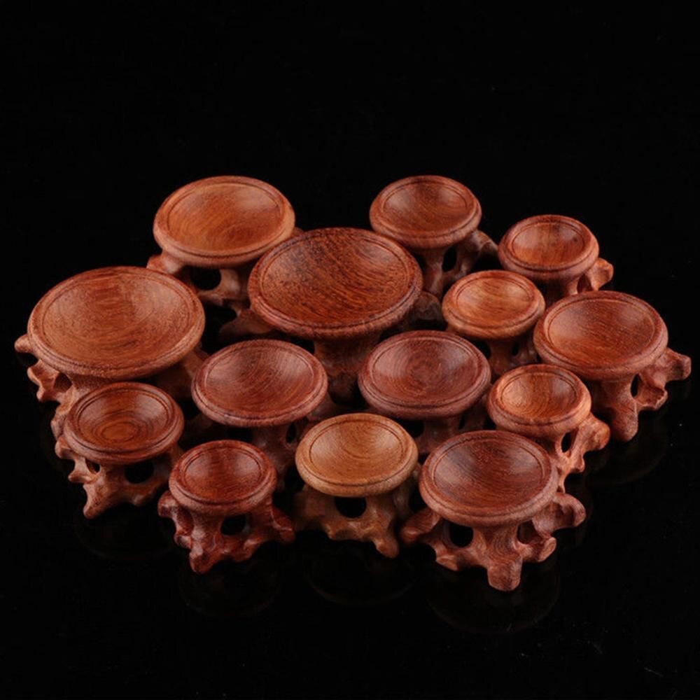 USA Wooden Display Stand Base for Crystal Ball Sphere Globe Stone Holder Decor