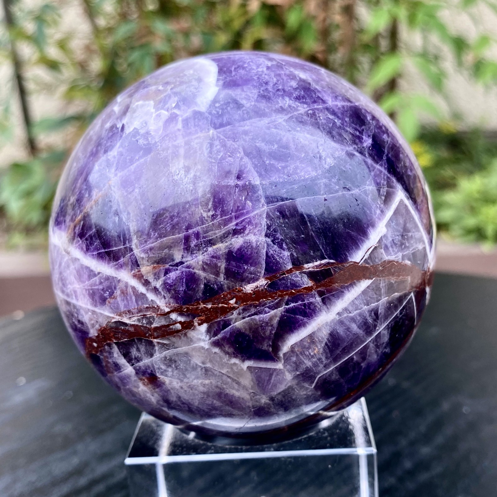 690G Natural Dreamy Amethyst ball Quartz crystal Sphere Crystal Reiki Healing