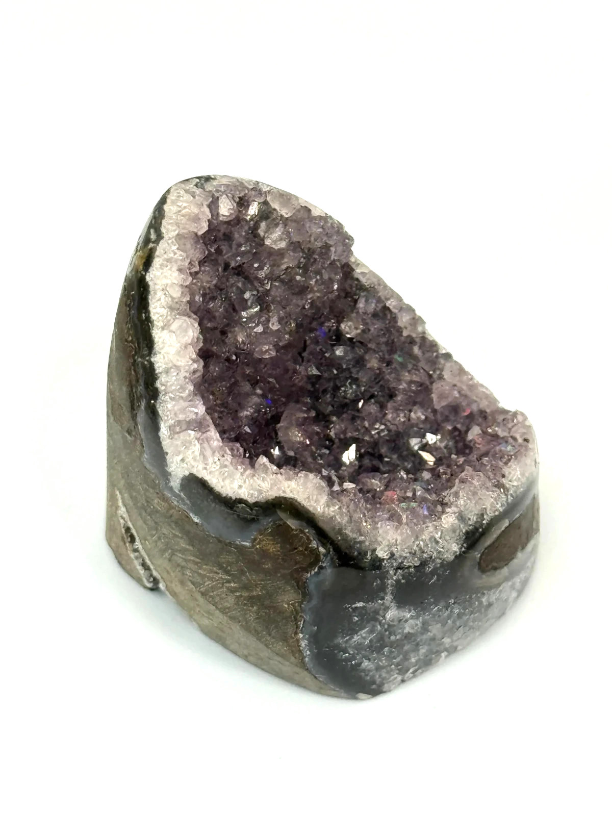 Amethyst Geode | Raw Druzy Crystal Cluster, Self-Standing 1.75″