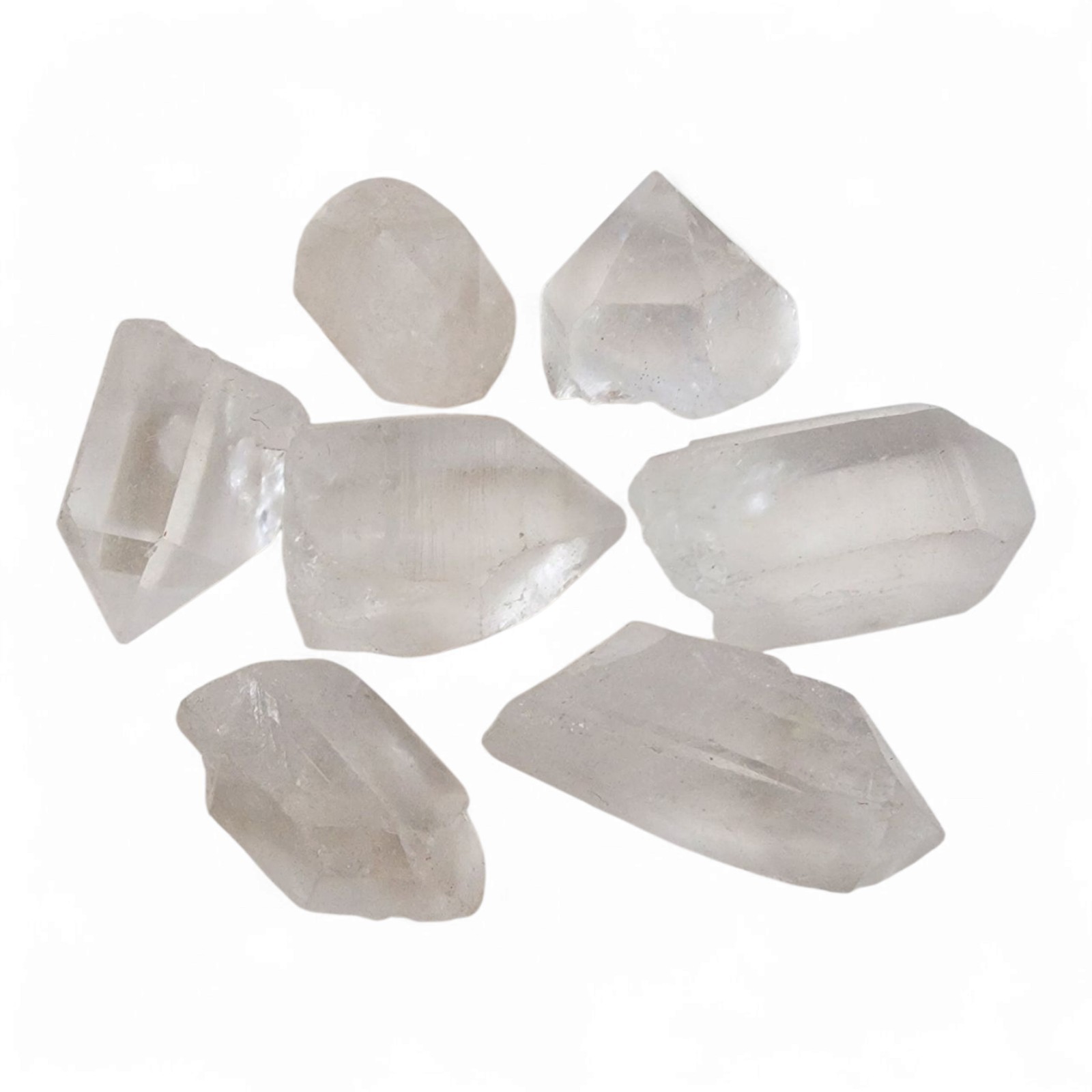 Lemurian Quartz Crystal Points Brazil 134.7 grams.