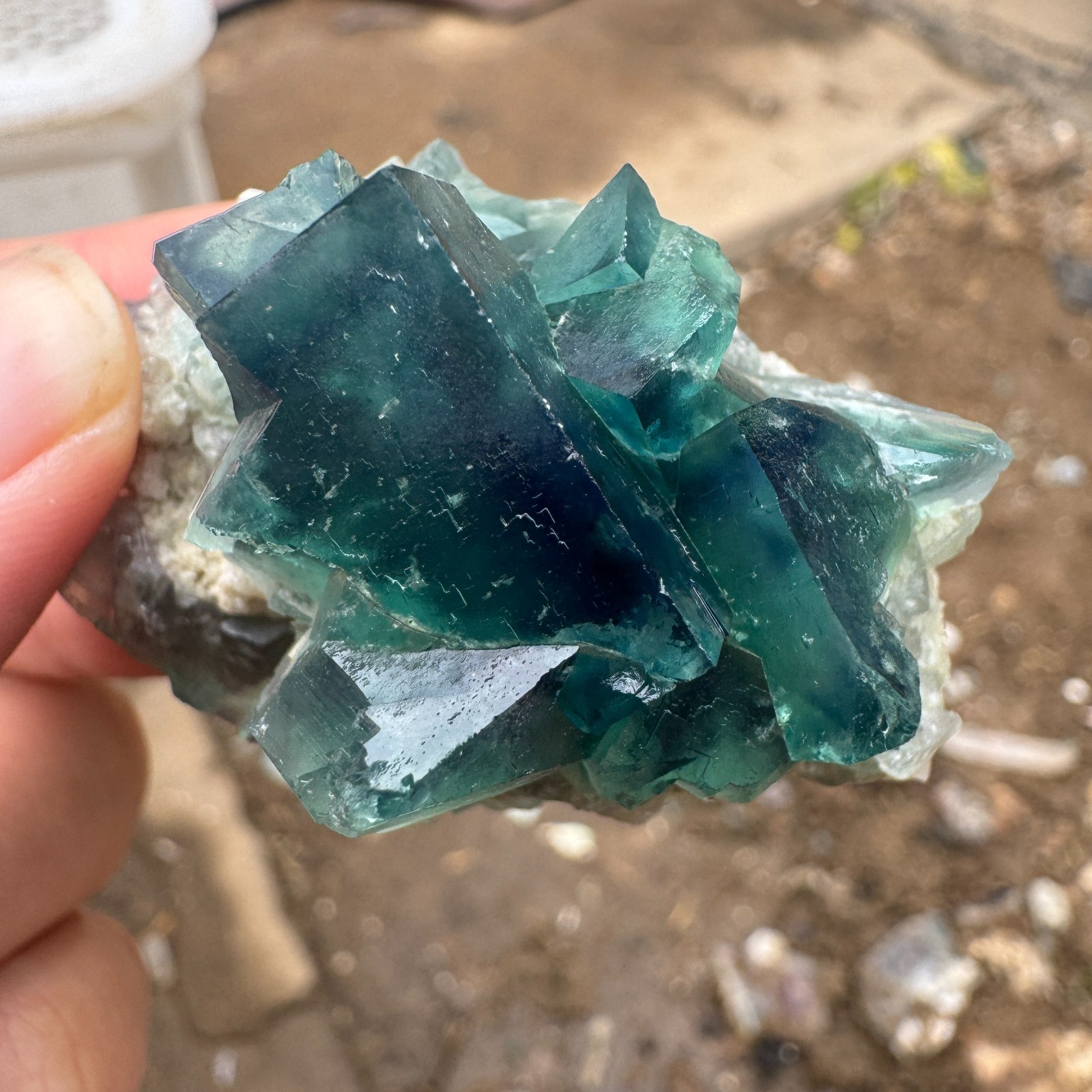 70G Natural cubic green fluorite crystal cluster rough mineral specimen Healing