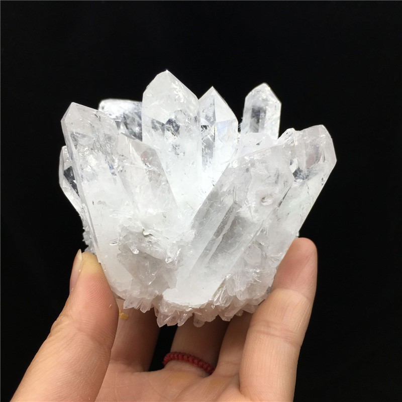 Natural White Crystal Cluster 200-300g Home Decor Mineral Specimen Ornament 1pc