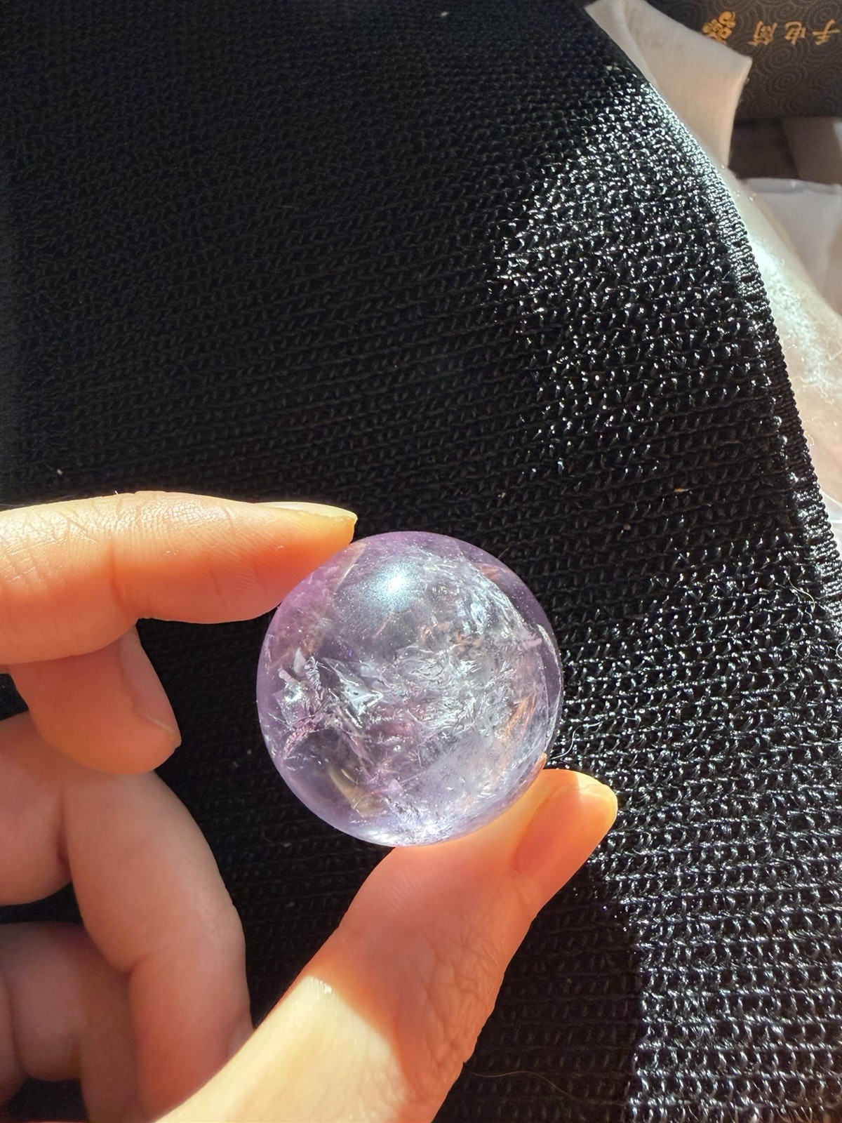 30mm Lavender Amethyst Sphere Clarity Purple Crystal Rainbow Meditation Healing