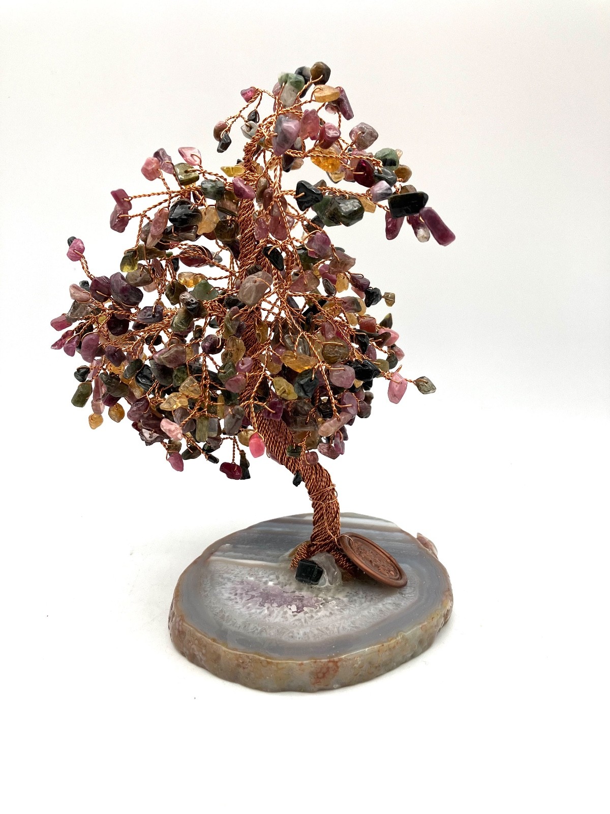 Karma and Luck – Genuine Multi Gemstone Feng Shui Tree w/Amethyst Quartz Base
