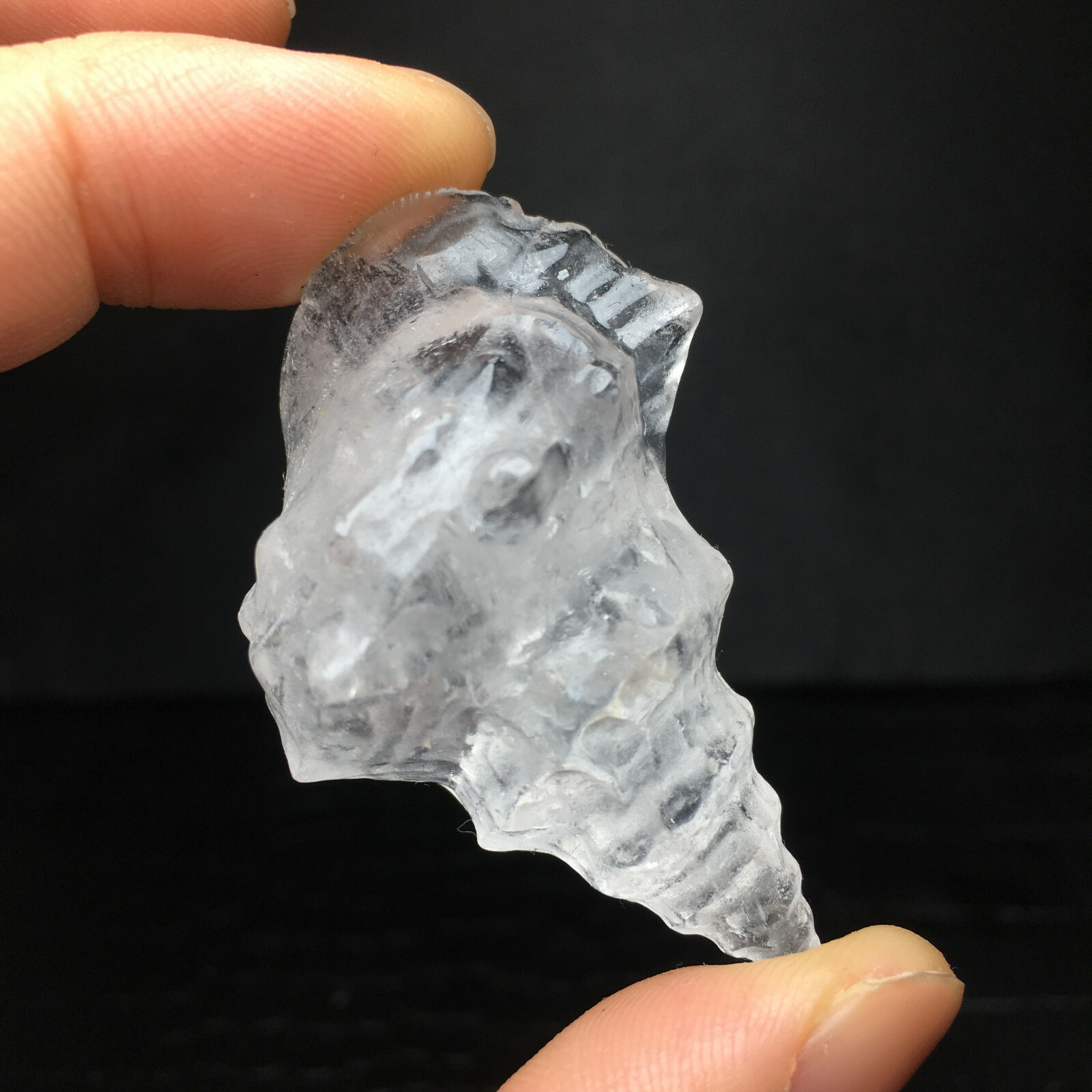 Natural Crystal Specimen.Quartz . Hand-carved. Exquisite Sea Snail. Healing 1PC
