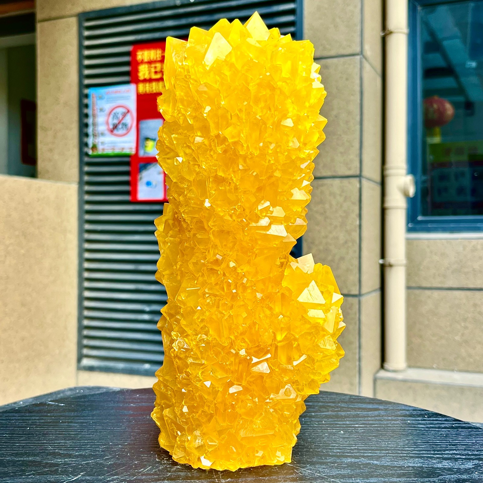 6.86LB Yellow Ghost Phantom Crystal Cluster Flower Raw Crystal Heal Quartz Decor
