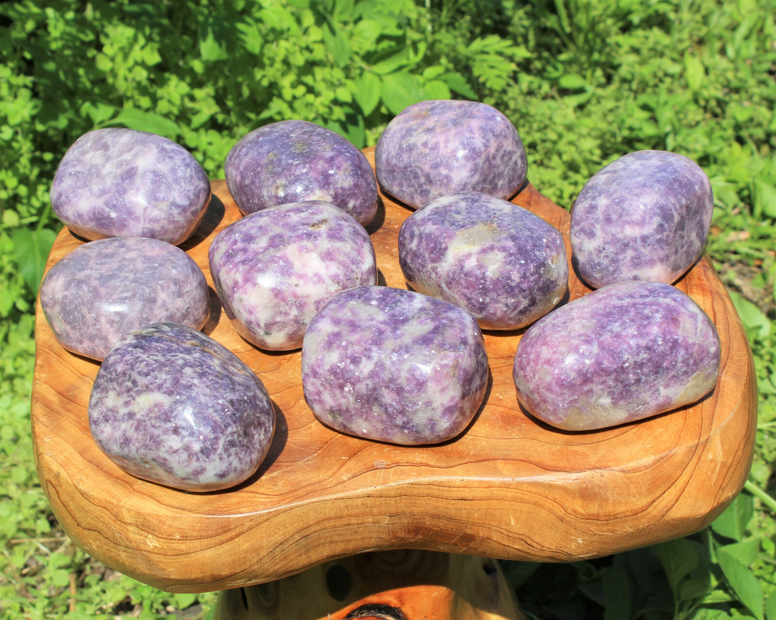 Lepidolite Power Stones Therapy Stone, X Large Palm Stone, Polished Lepidolite