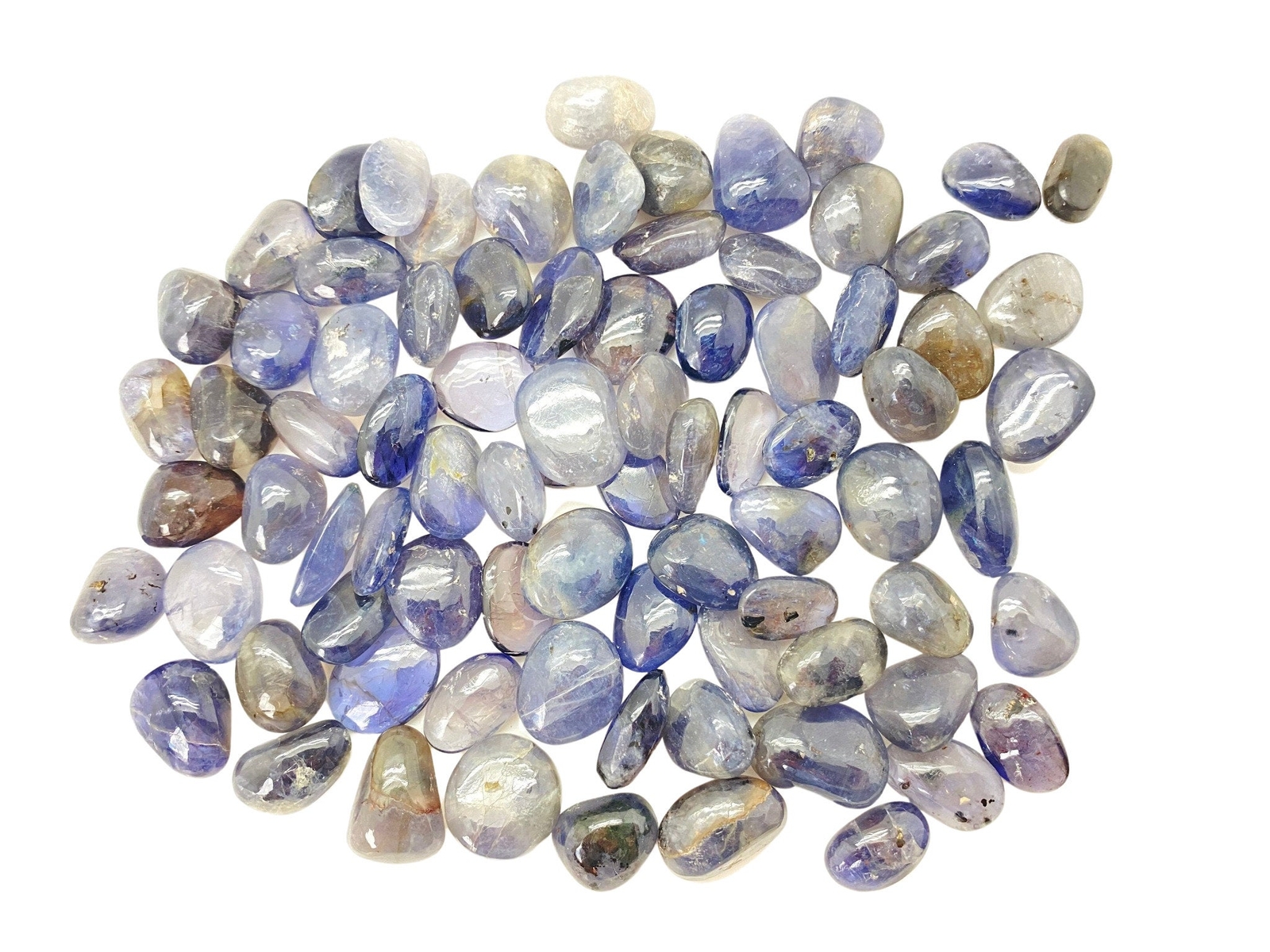 Iolite Tumbled Stone (Grade A) Polished Natural Iolite Crystal from India