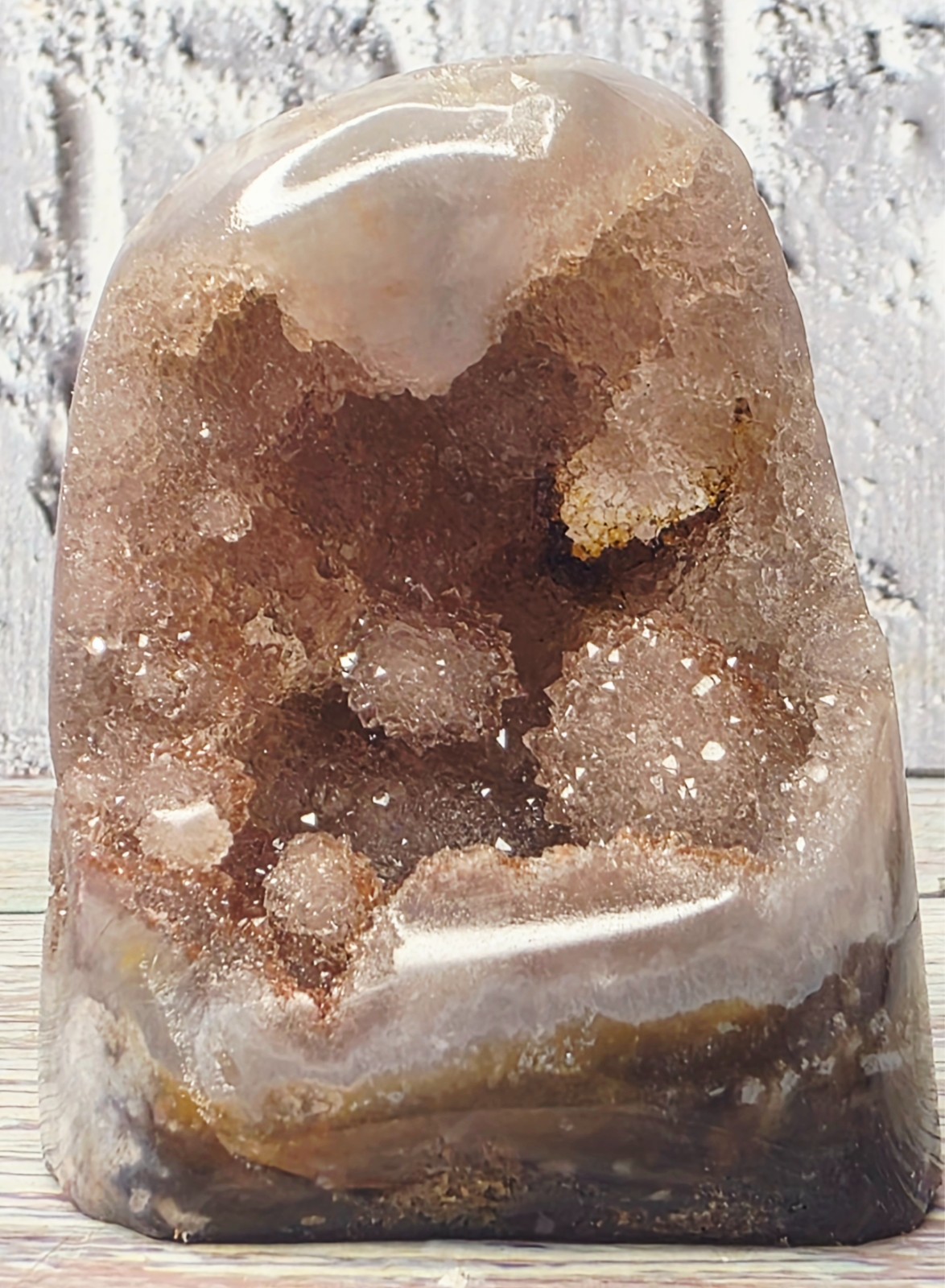 Patagonian Pink Amethyst Druzy Geode Freeform Argentina Crystal 105.57g