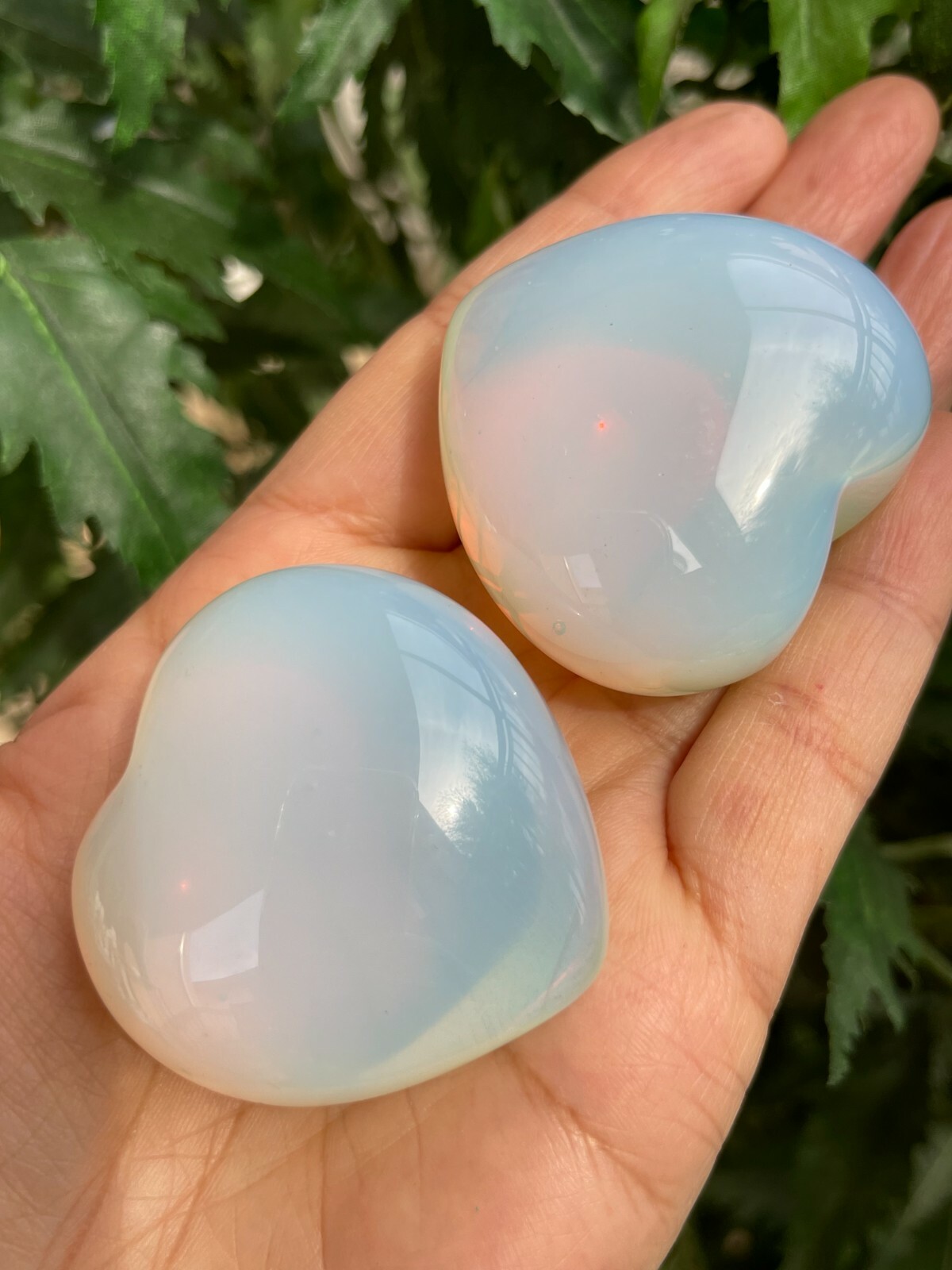 Large Opalite Heart,1.75″ Polished Opalite Puffy Heart, Wholesales Bulk Lot